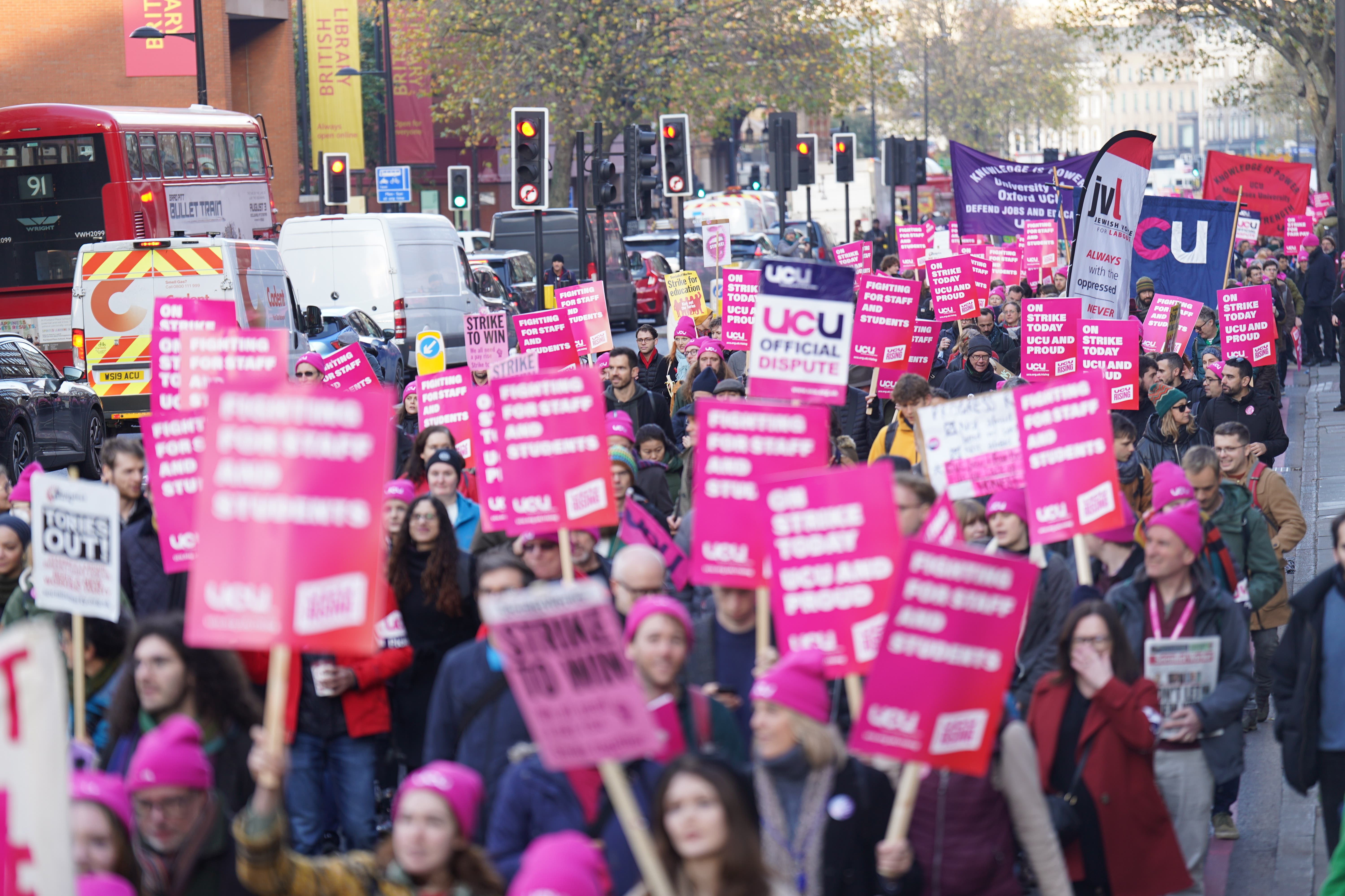 Members of the UCU have refused to mark exams or assessments since April 20 (James Manning/PA)