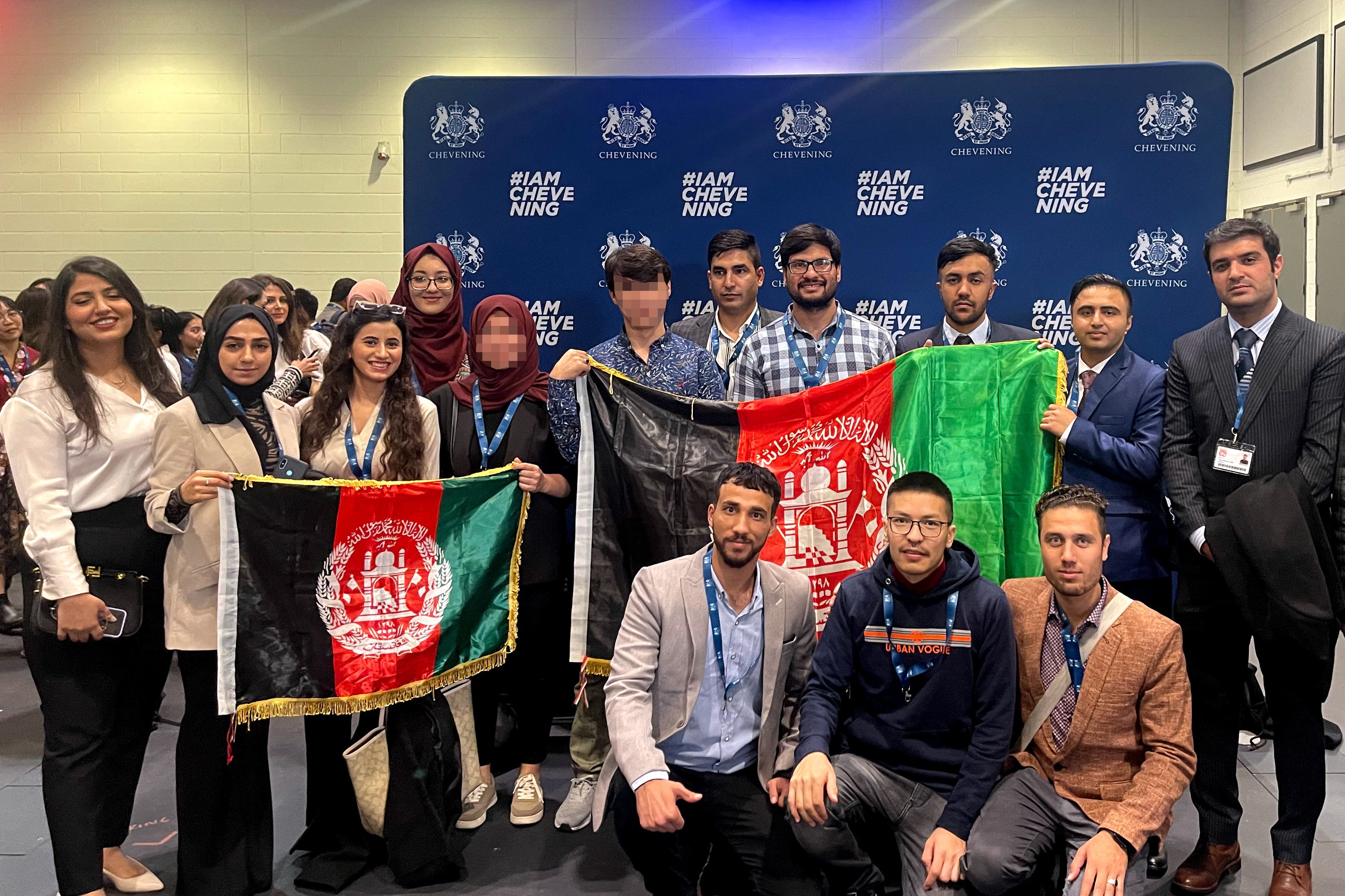 Photo of the Afghan Chevening scholars studying in the UK under a Foreign Office scheme (PA)