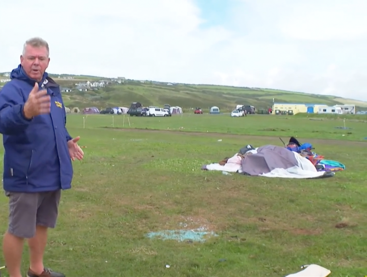 Campsite owner Mike Harris described the aftermath following the car crash