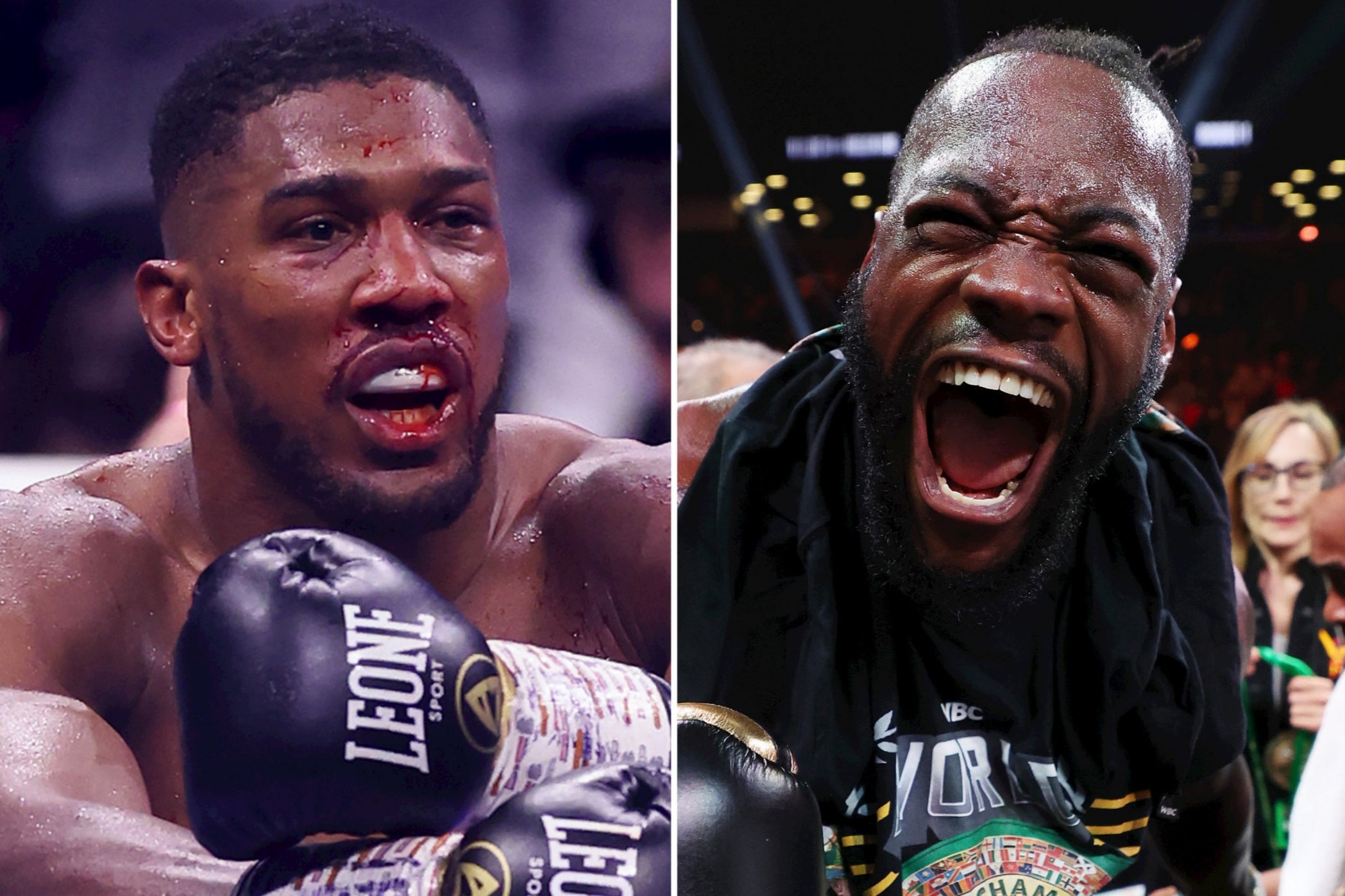 Anthony Joshua, left, and Deontay Wilder have been linked for years