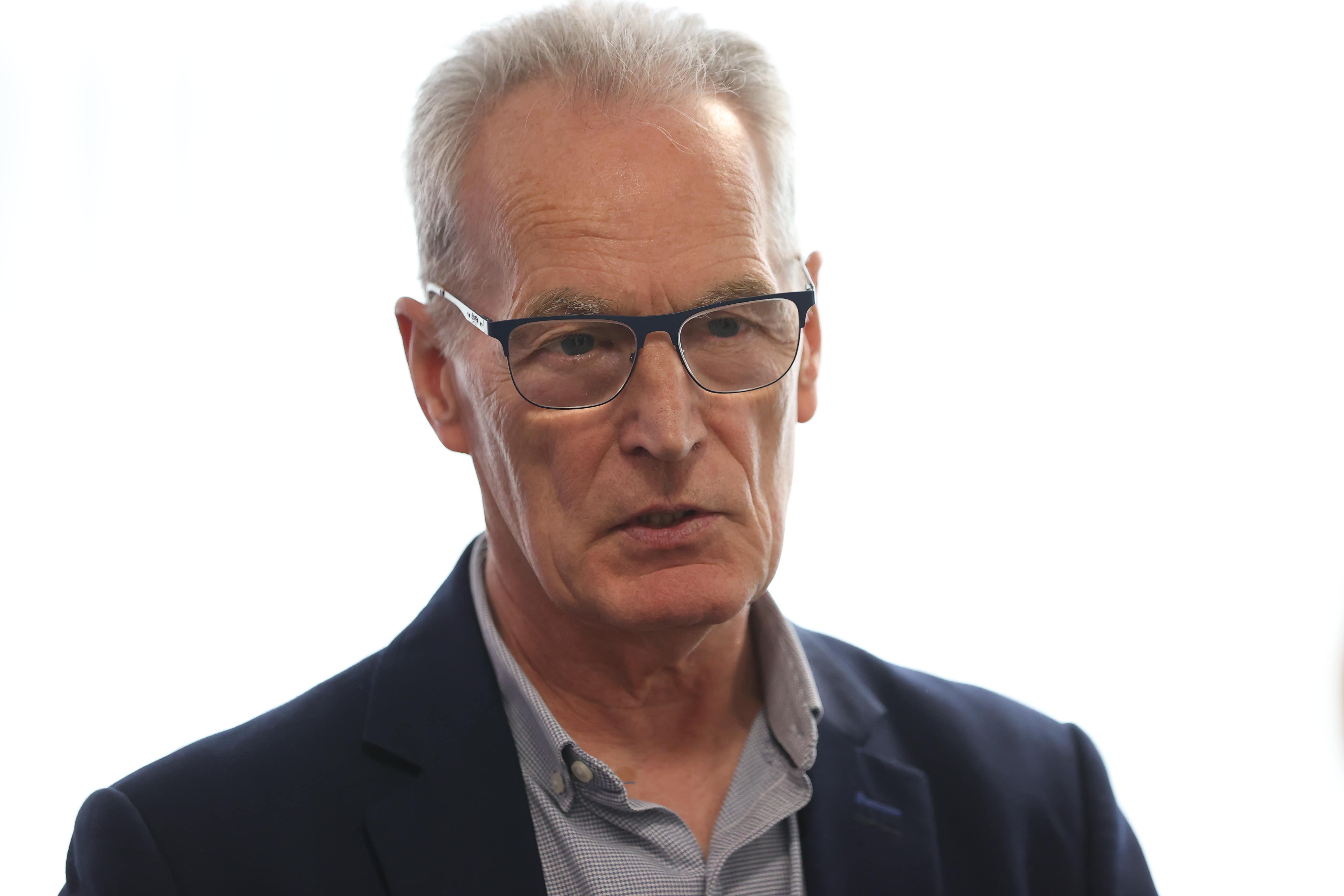 Sinn Fein’s Policing Board member Gerry Kelly said he believed dissident republicans had posted part of a data breach on a wall (Liam McBurney/PA)