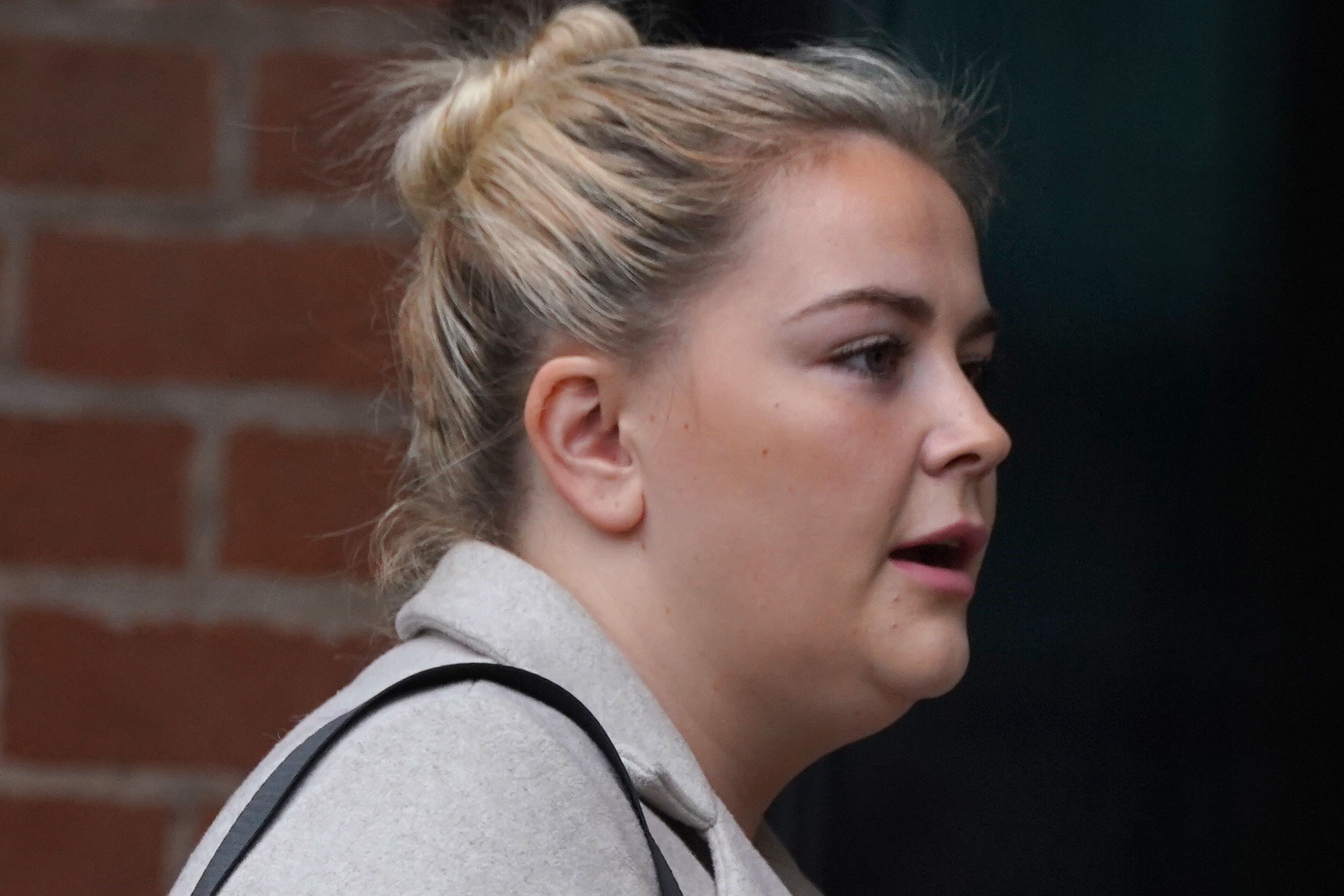 Bethany Cox (right) arrives at Teesside Crown Court in Middlesbrough (Owen Humphreys/PA)