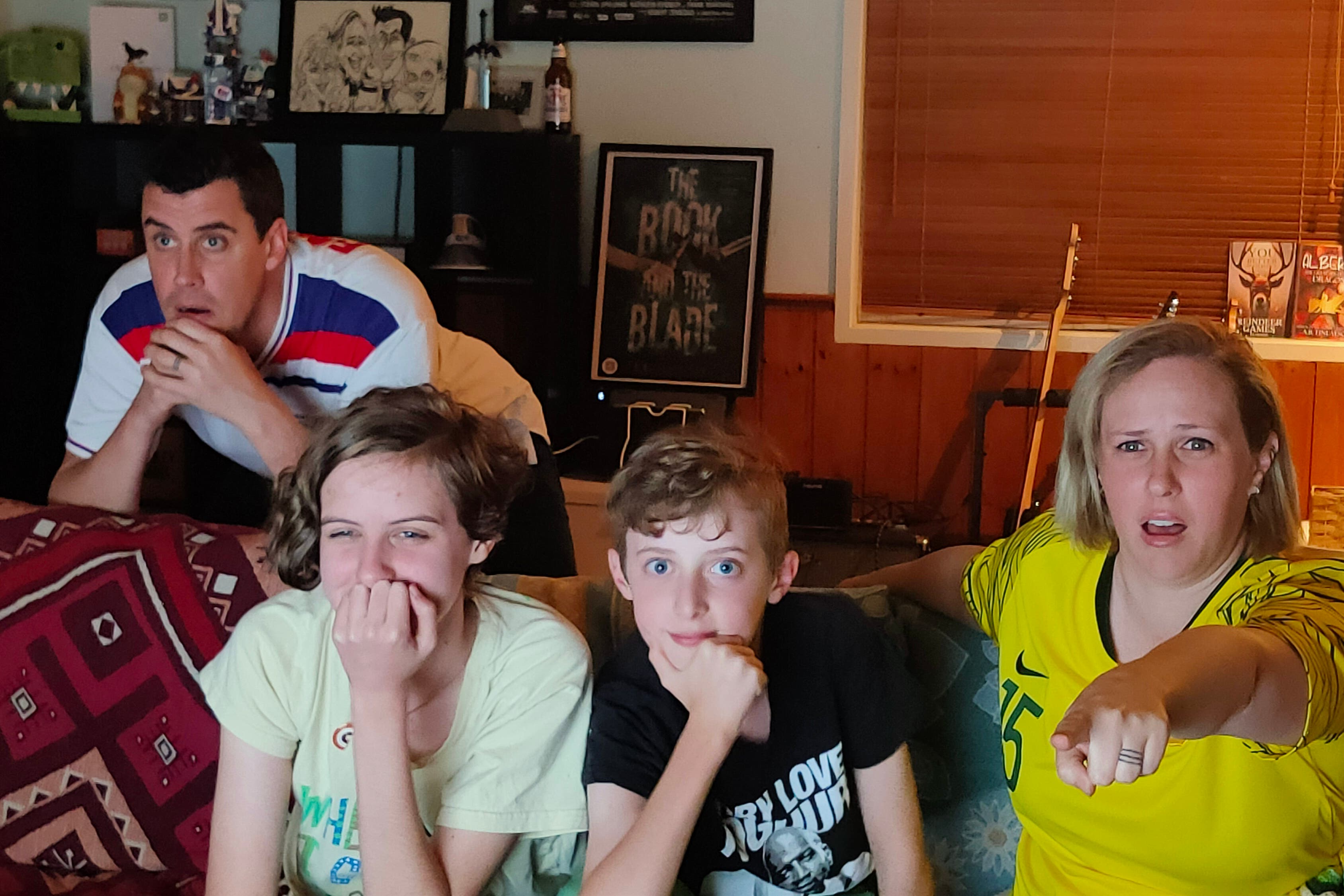 England supporter Alex Finlayson, will watch the the Lionesses’ World Cup semi-final against Australia with his Australia-supporting family (Alex Finlayson/PA)