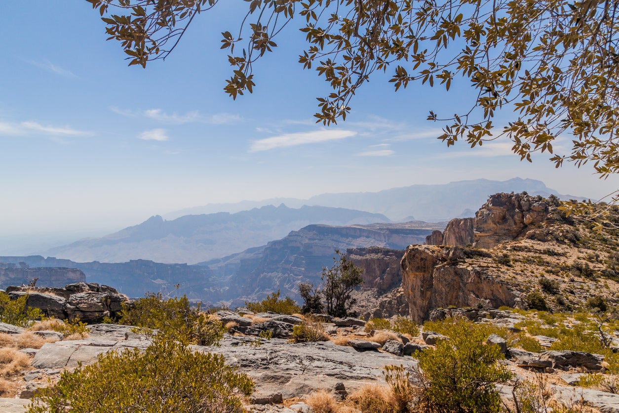 Wadi Ghul is part of the Hajar Mountains