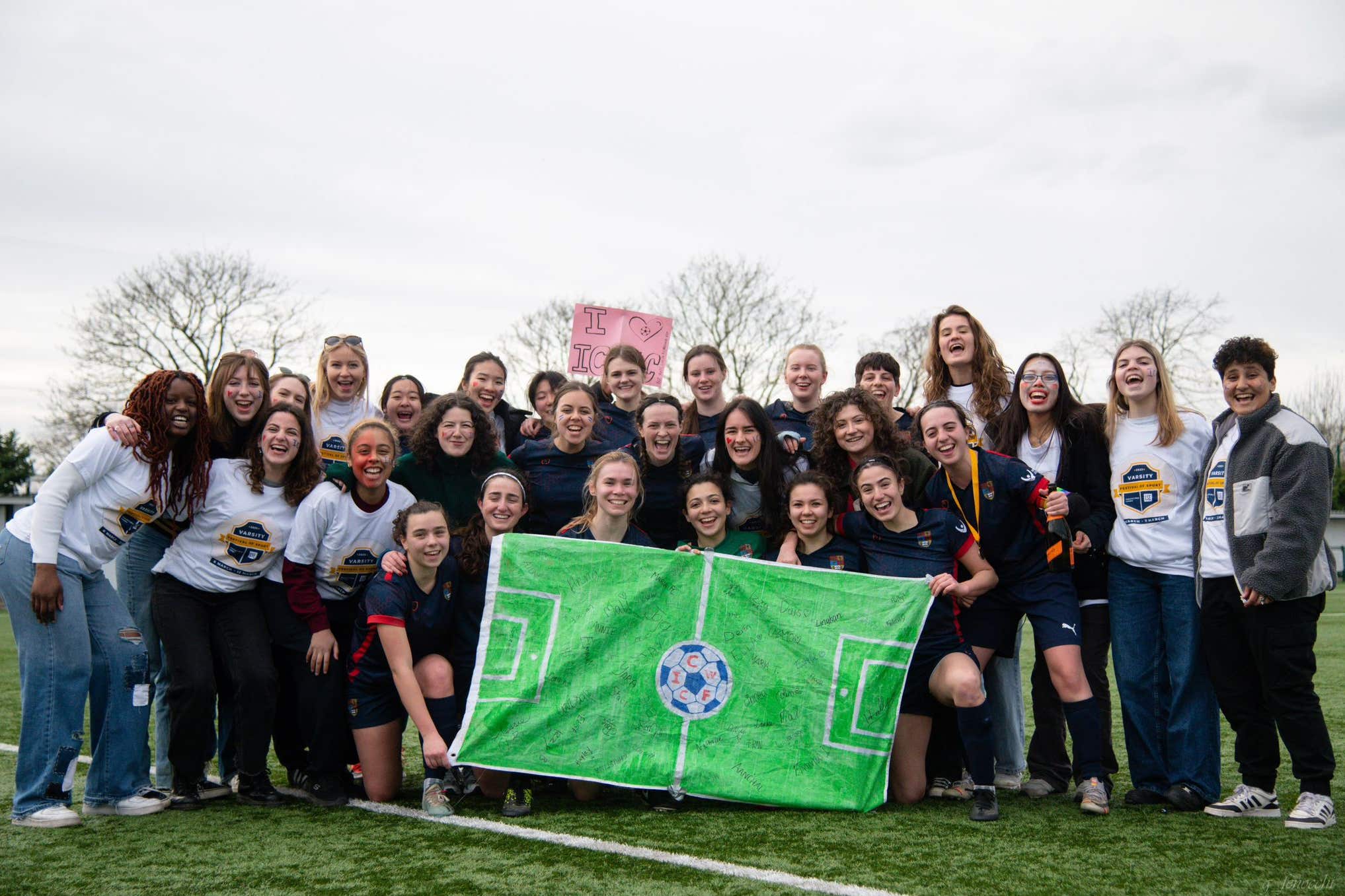 The club president of Imperial College London women’s football team said the Lionesses are helping to pave the way for young girls to have a career in the football (Layana Sasieddine/PA)