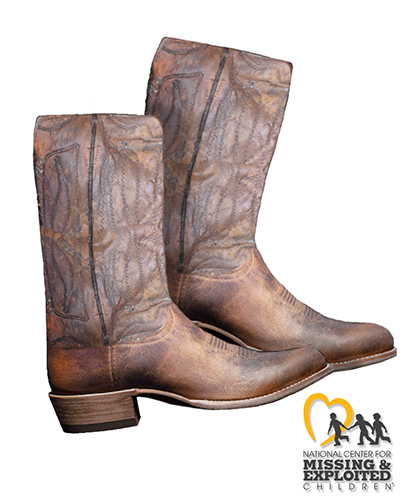 John Doe 1973 was also located with brown leather cowboy boots that went above the calf and had the word “NEOLITE” on the heel.