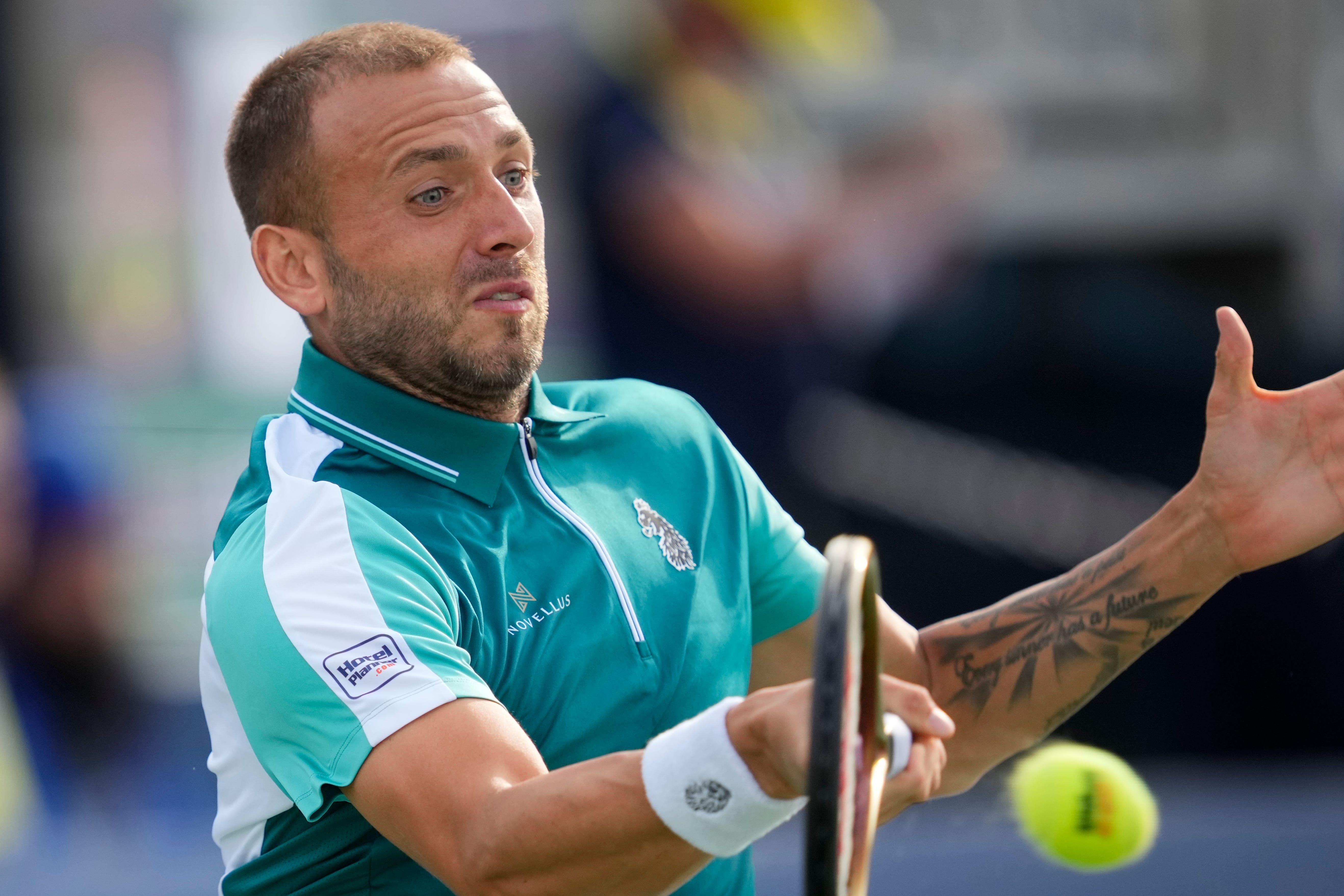 Dan Evans lost in the Cincinnati Open (Mark Blinch/AP)