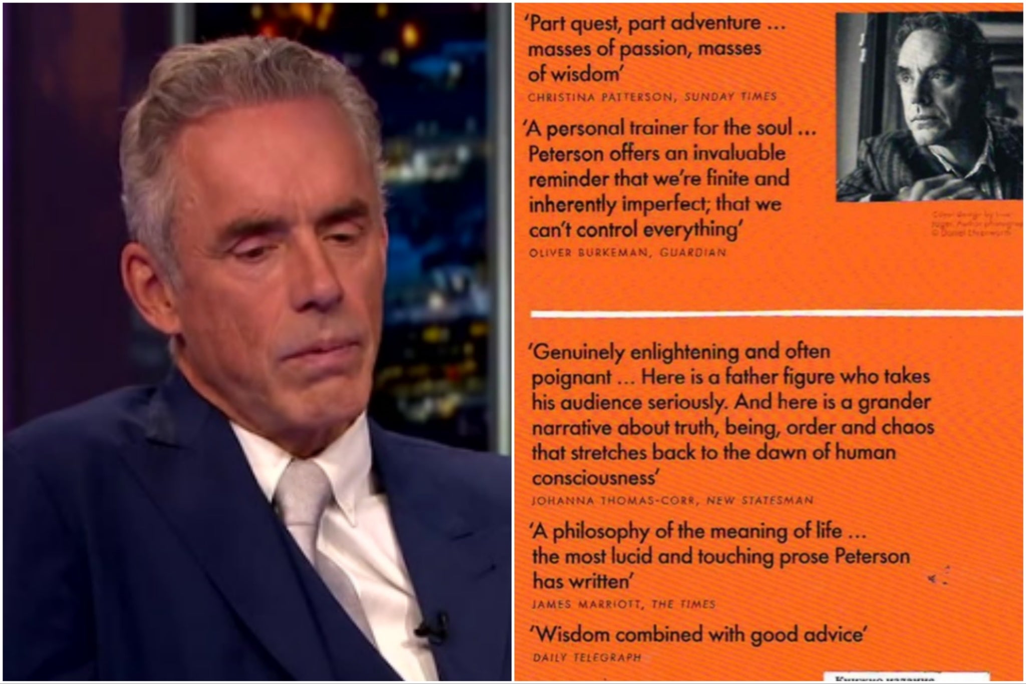 Critics angry after spotting ‘gross misrepresentation’ of reviews on Jordan Peterson book cover