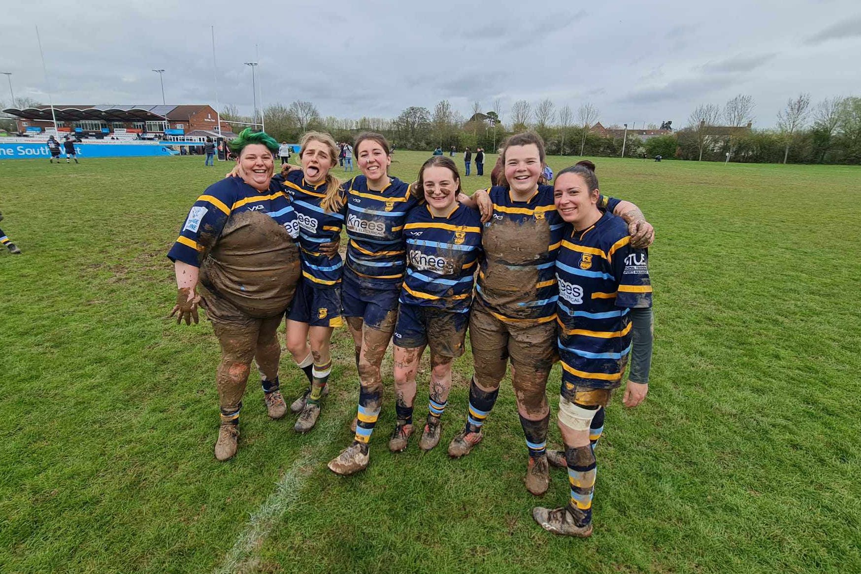 Team members crawled through bushes of stinging nettles and over a barbed wire fence to help the injured (Trowbridge Rugby Club Women/PA)