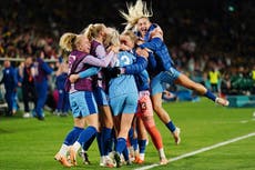 Lionesses celebrate reaching World Cup final – Wednesday’s sporting social