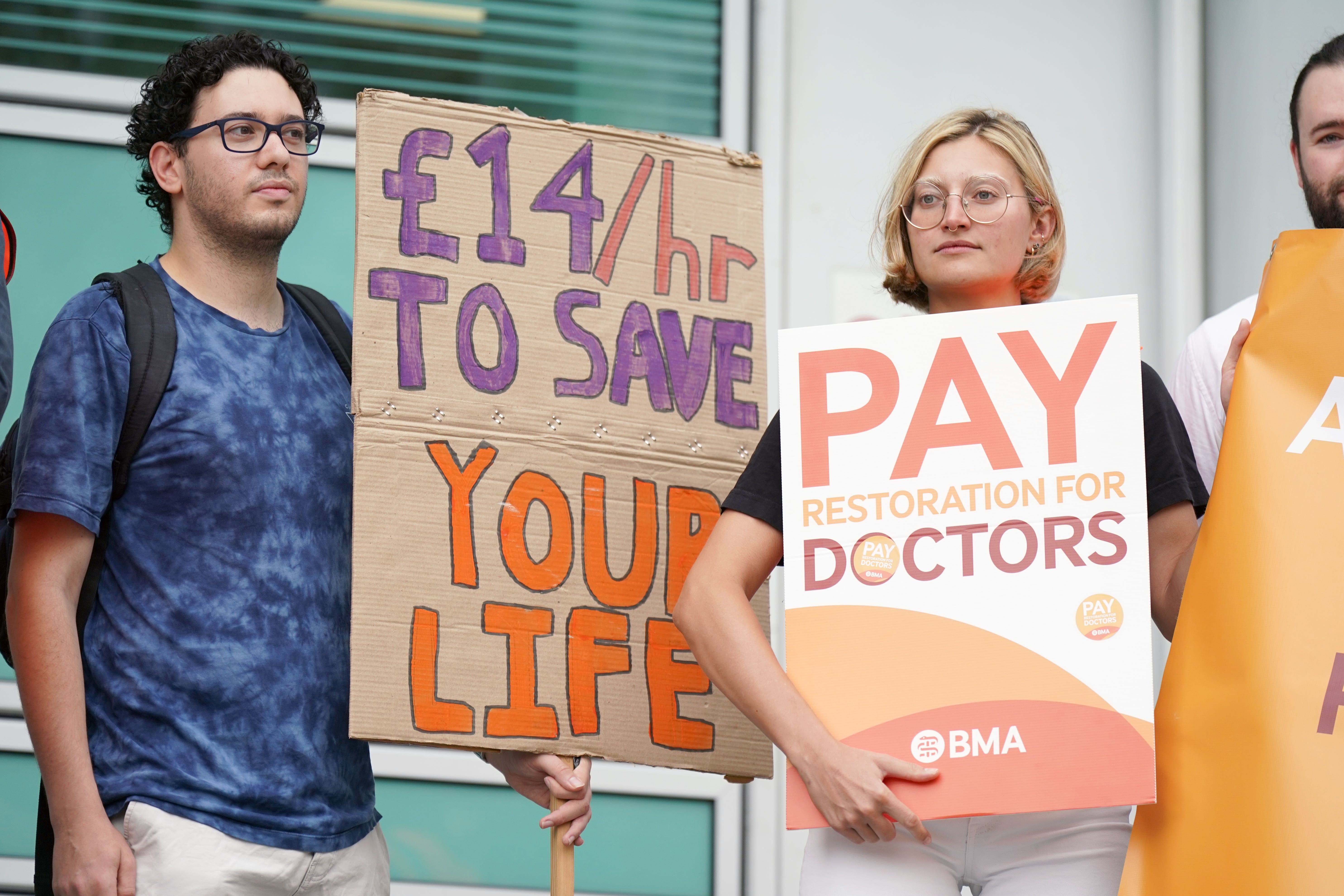 The latest strike by junior doctors in England led to 61,200 inpatient and outpatient appointments being rescheduled (Aaron Chown/PA)