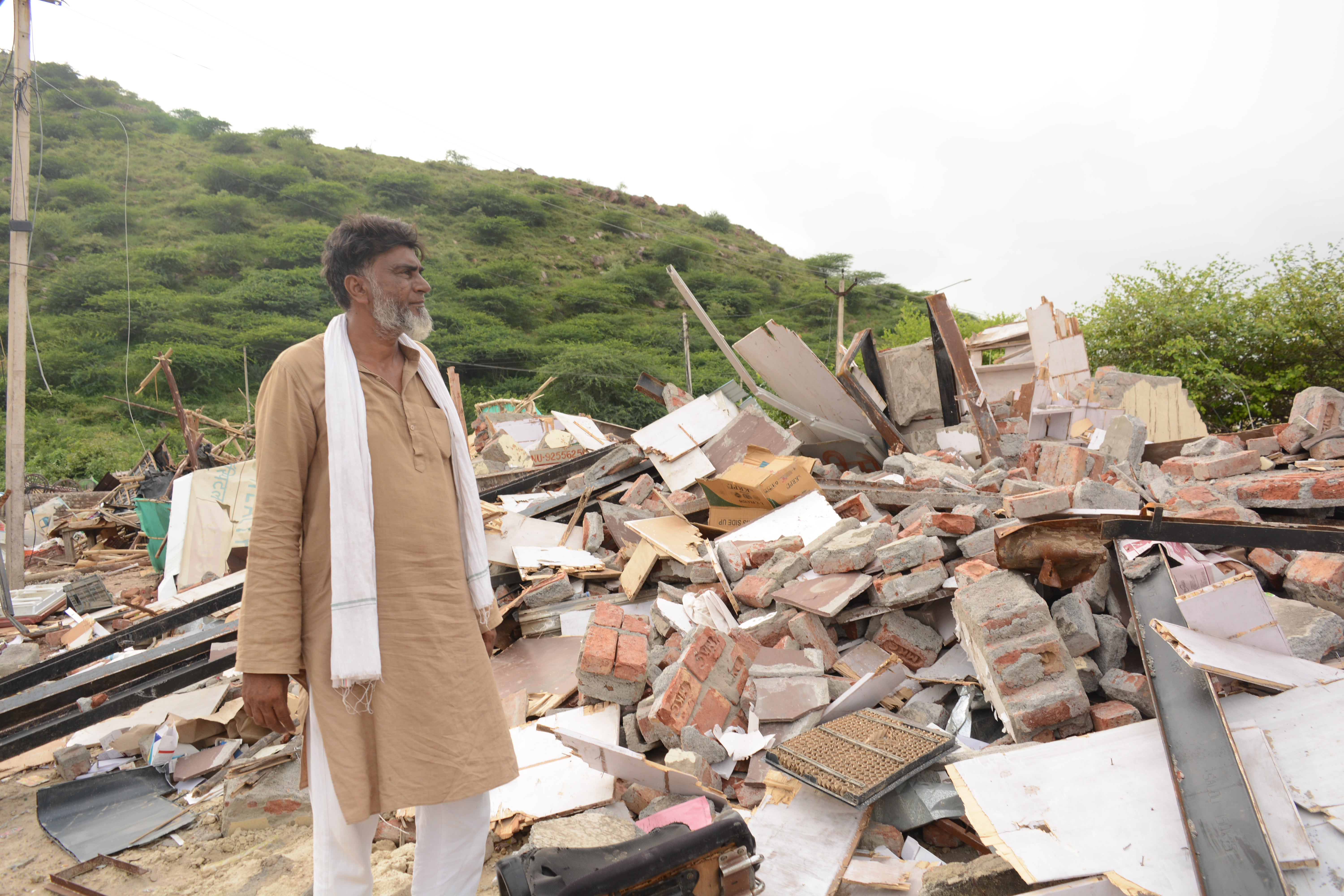 Rubble of Nawab Sheikh’s shops in Nallar