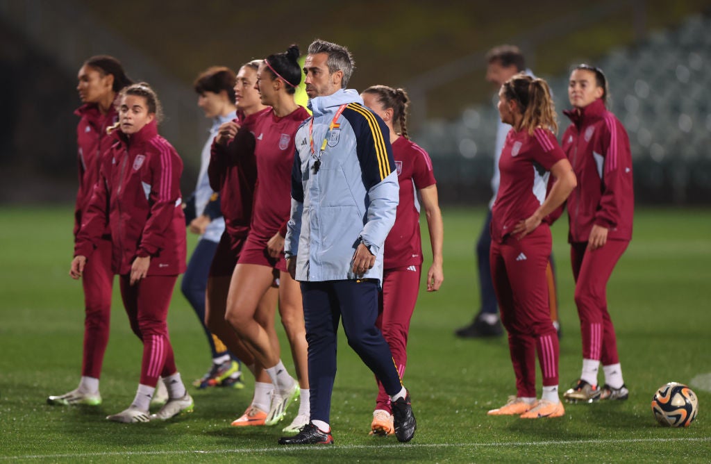 Jorge Vilda head coach of Spain during a training session