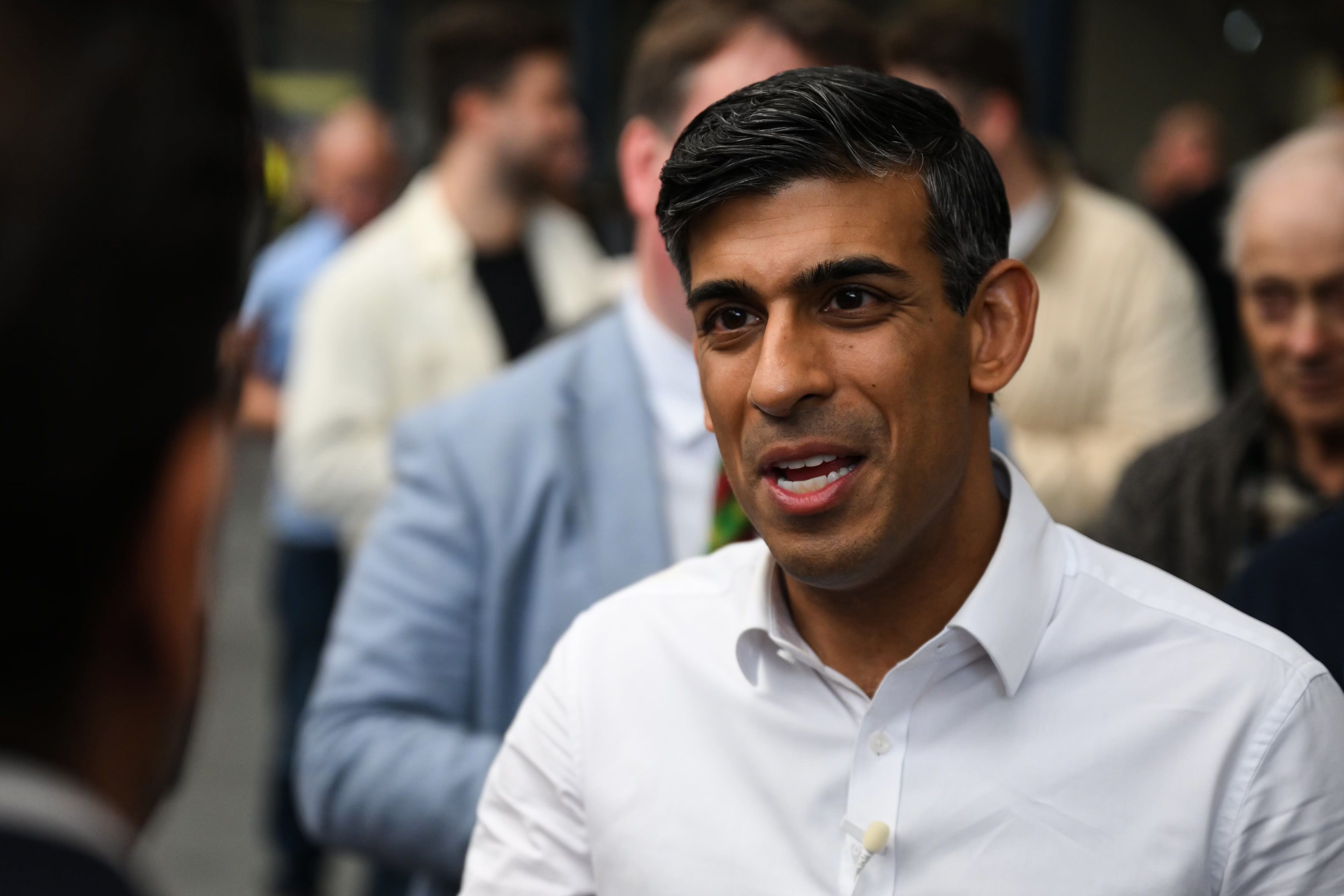 Rishi Sunak joined Jeremy Clarkson and Gary Neville in encouraging students who did not get the A-level results they hoped for (Daniel Leal/PA)