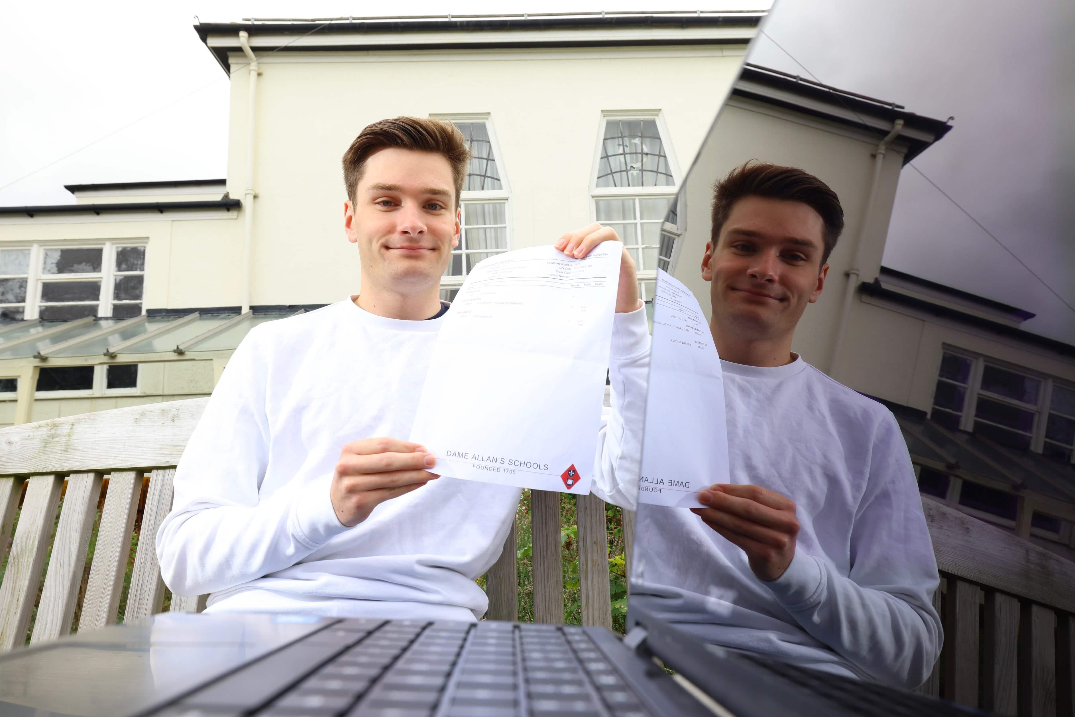 Student Jake Zibe battled through long Covid to win a place at university to study computer science (Dame Allan’s Schools/PA)