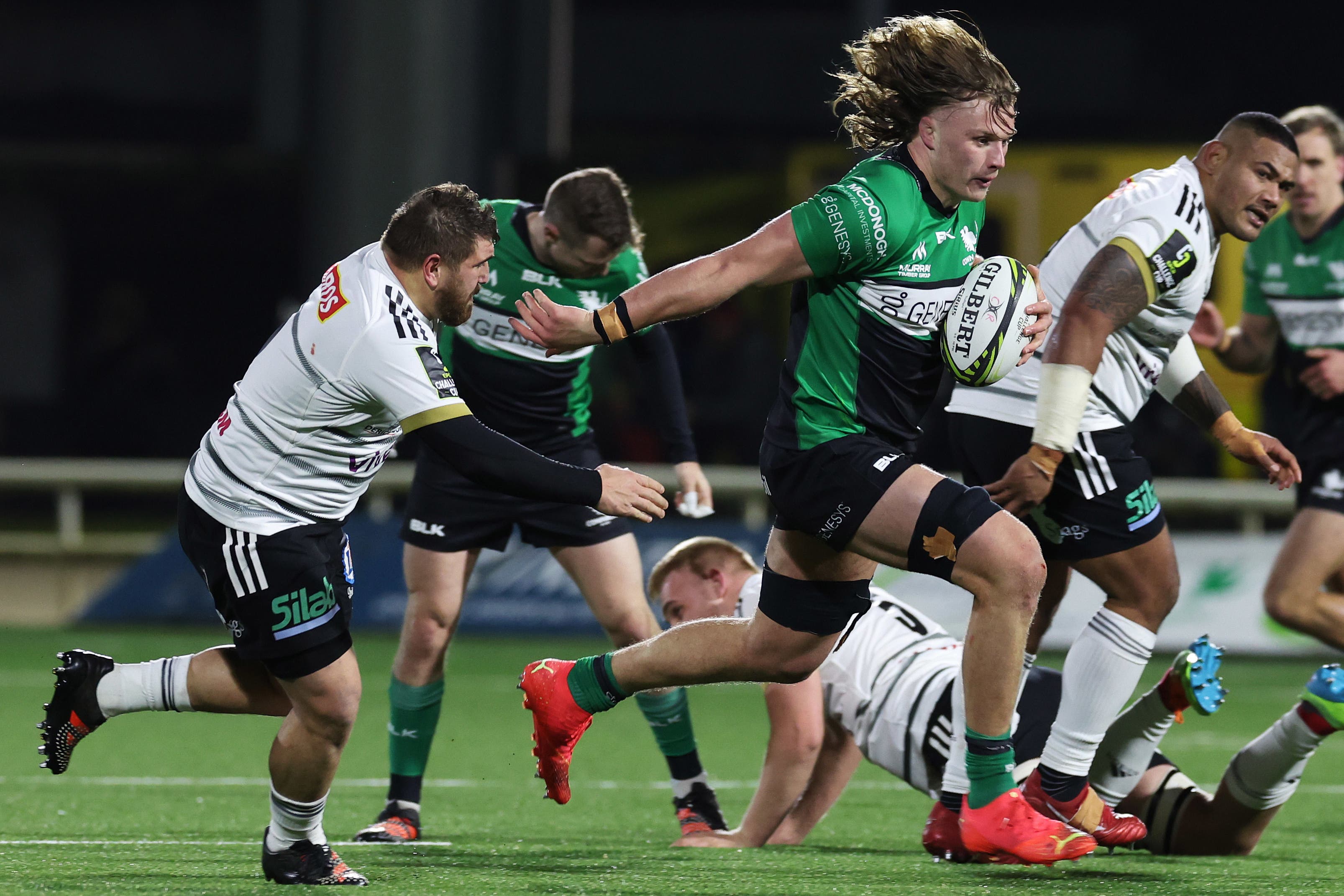 Connacht’s Cian Prendergast, with ball in hand, will make his first Test start for Ireland