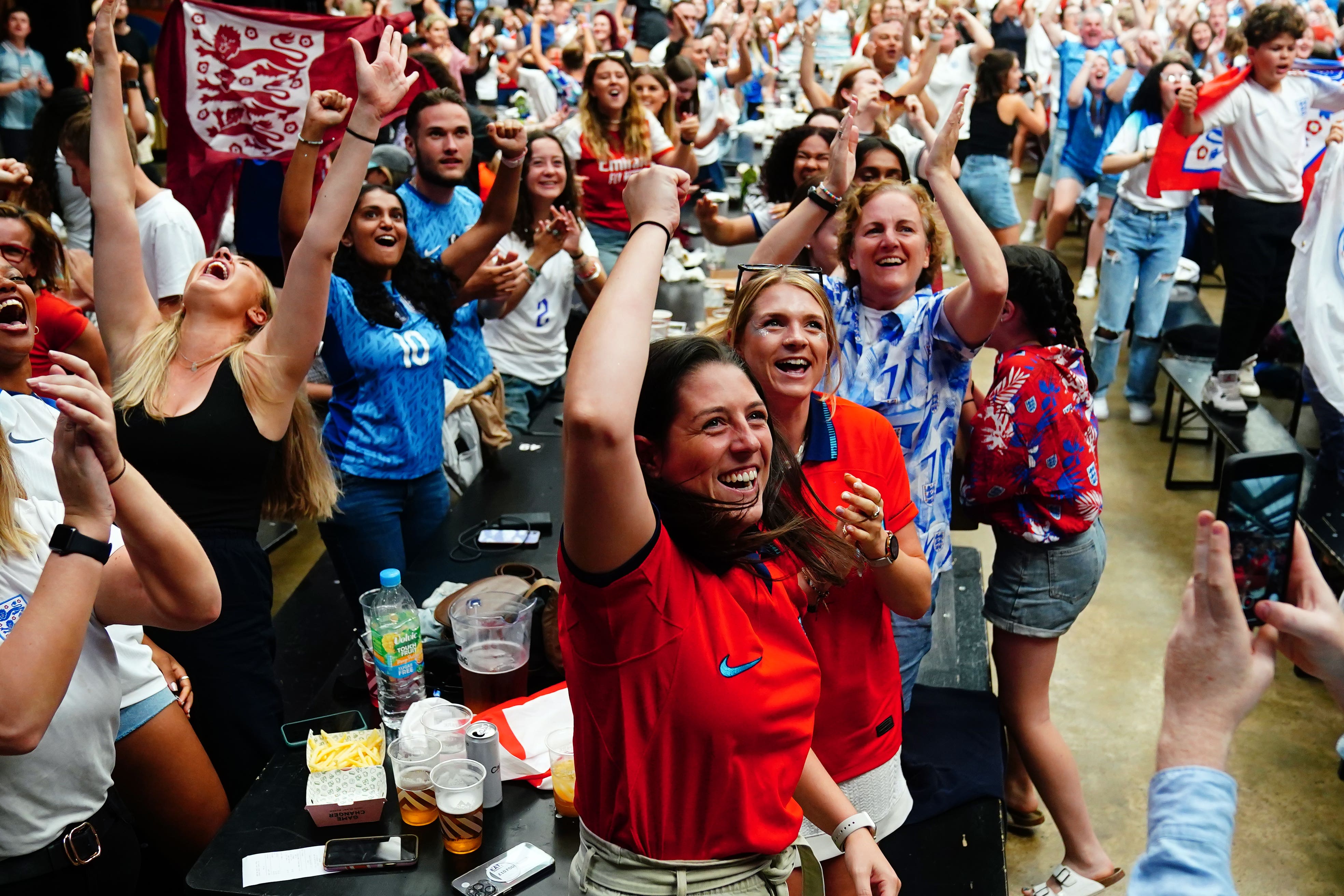 Some England fans struggled to get a drink for the World Cup final on Sunday (Victoria Jones/PA)