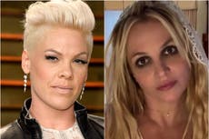 Pink changes song lyric to share support for Britney Spears amid Sam Asghari divorce