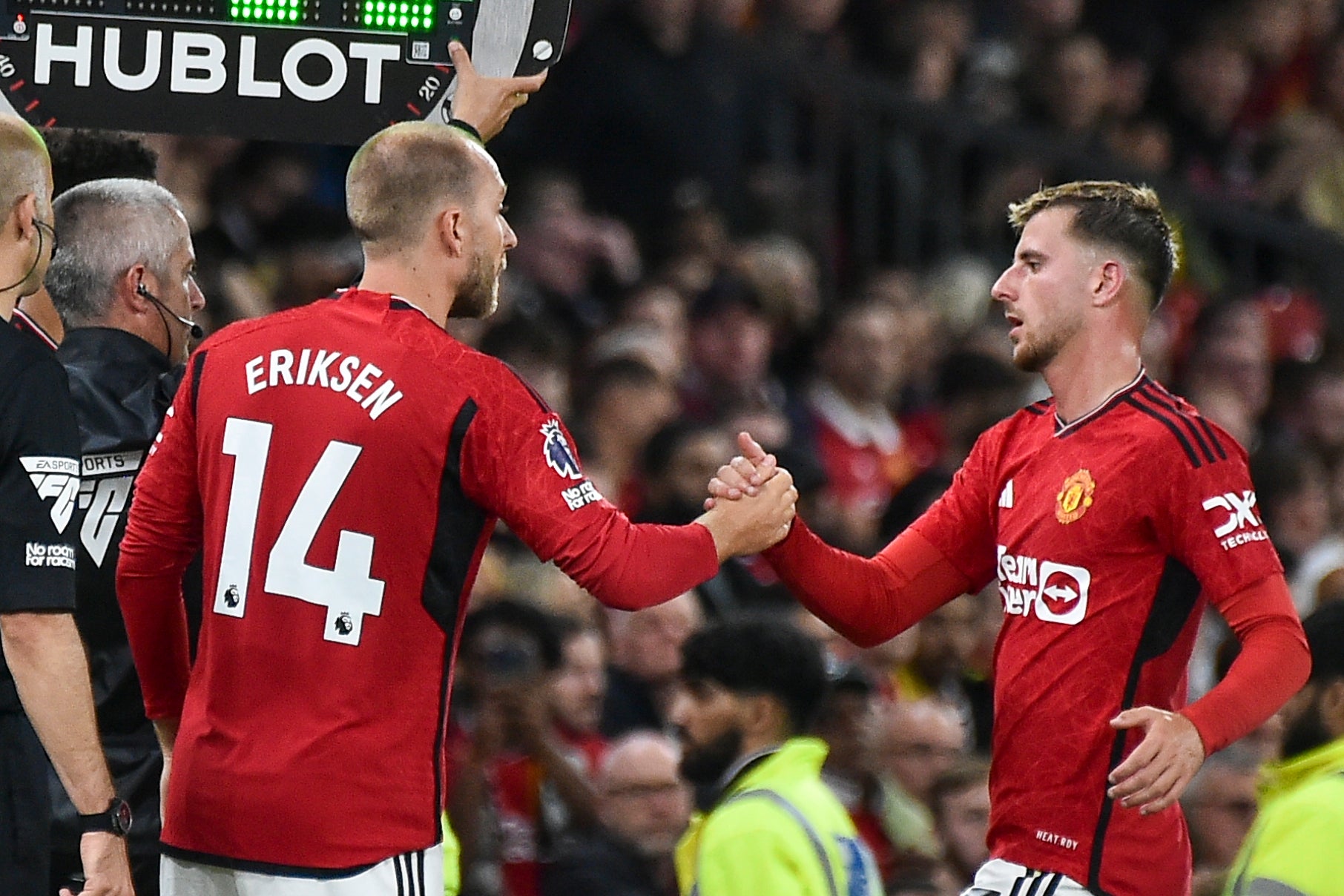 Mount makes way for Christian Eriksen in United’s 1-0 win over Wolves