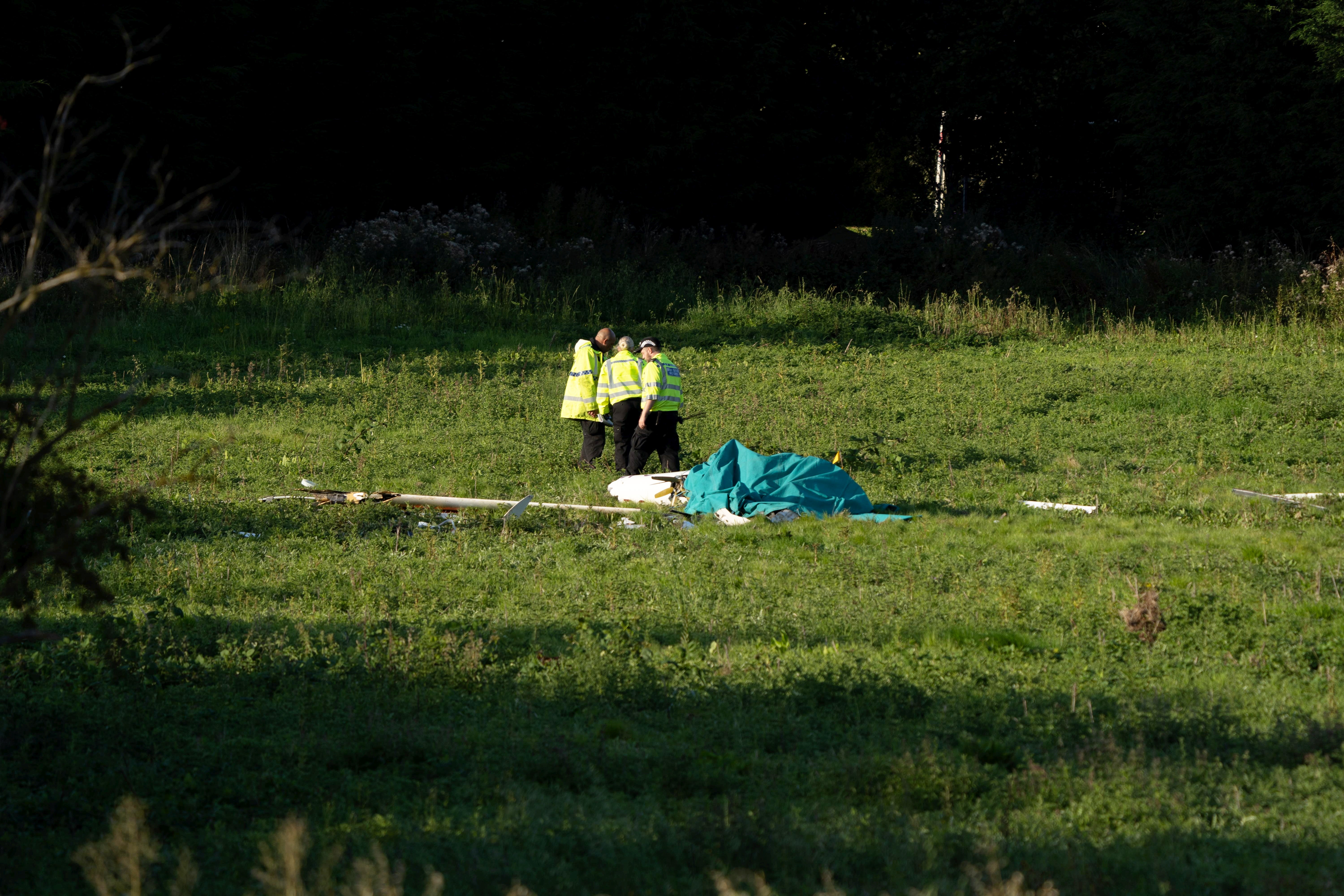 The wreckage was found in a field on the outskirts of the town