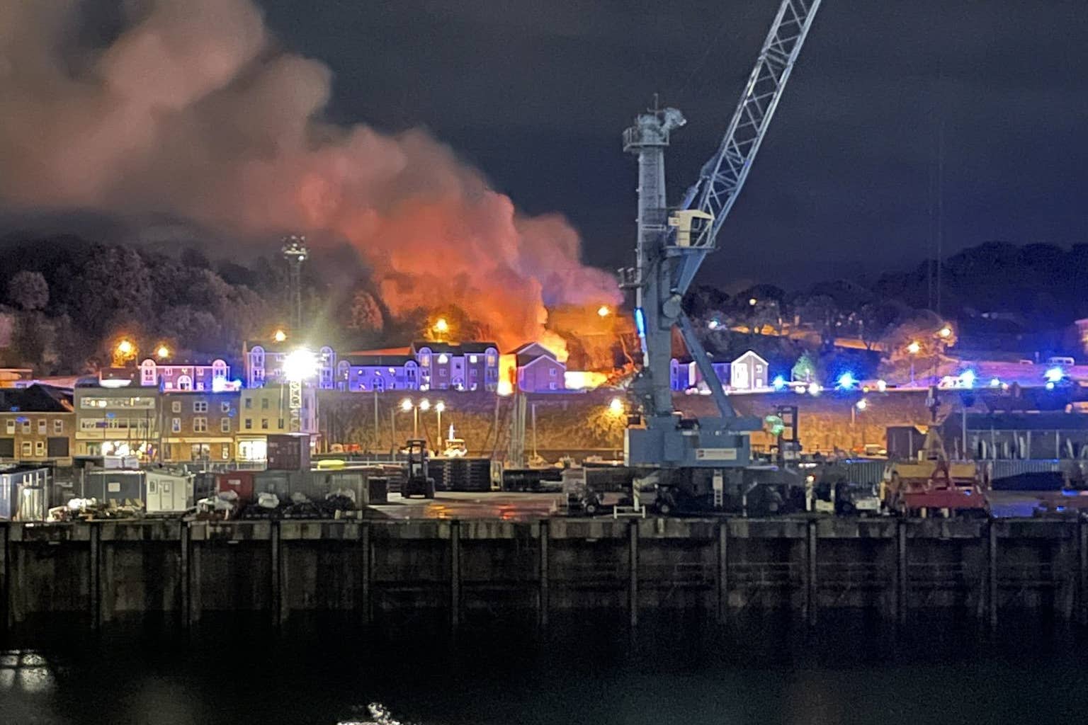 The aftermath of the explosion in Jersey in December last year (Daniel Hunt/PA)