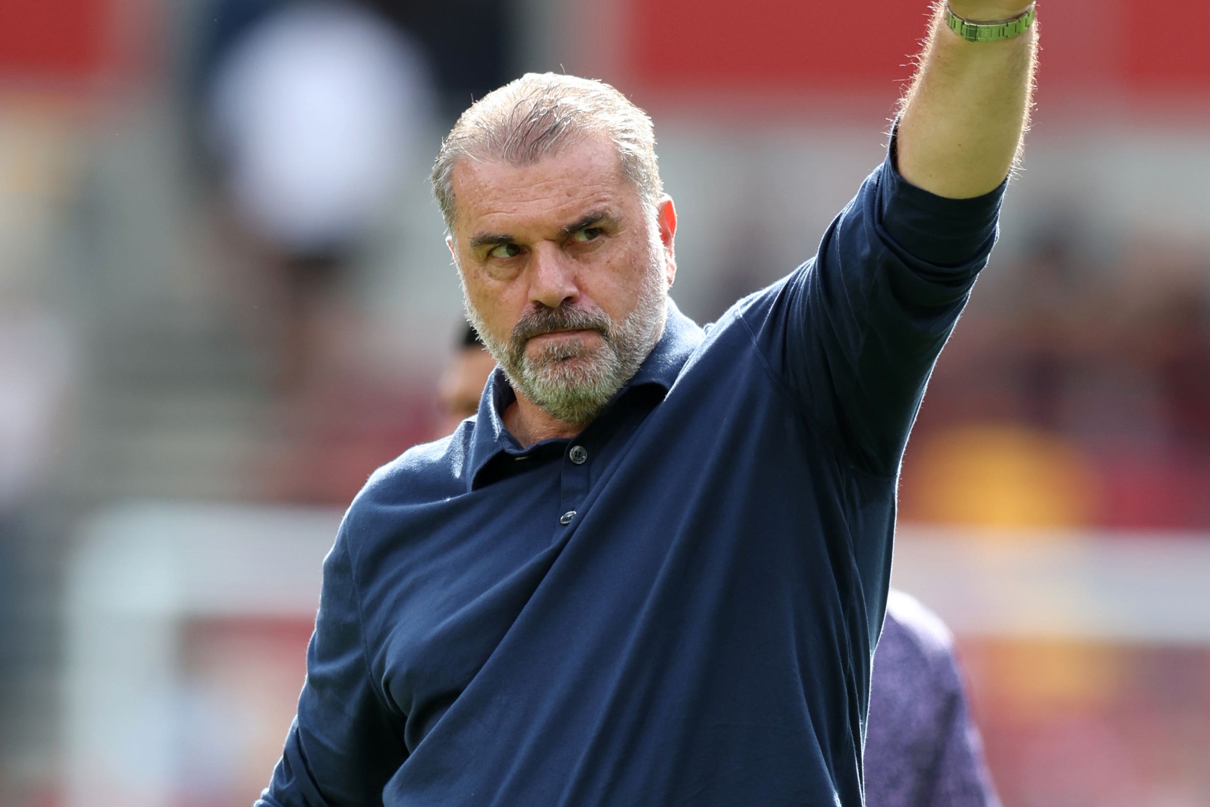 Ange Postecoglou was serenaded for a number of minutes by the away fans at Brentford last weekend (Nigel French/PA)