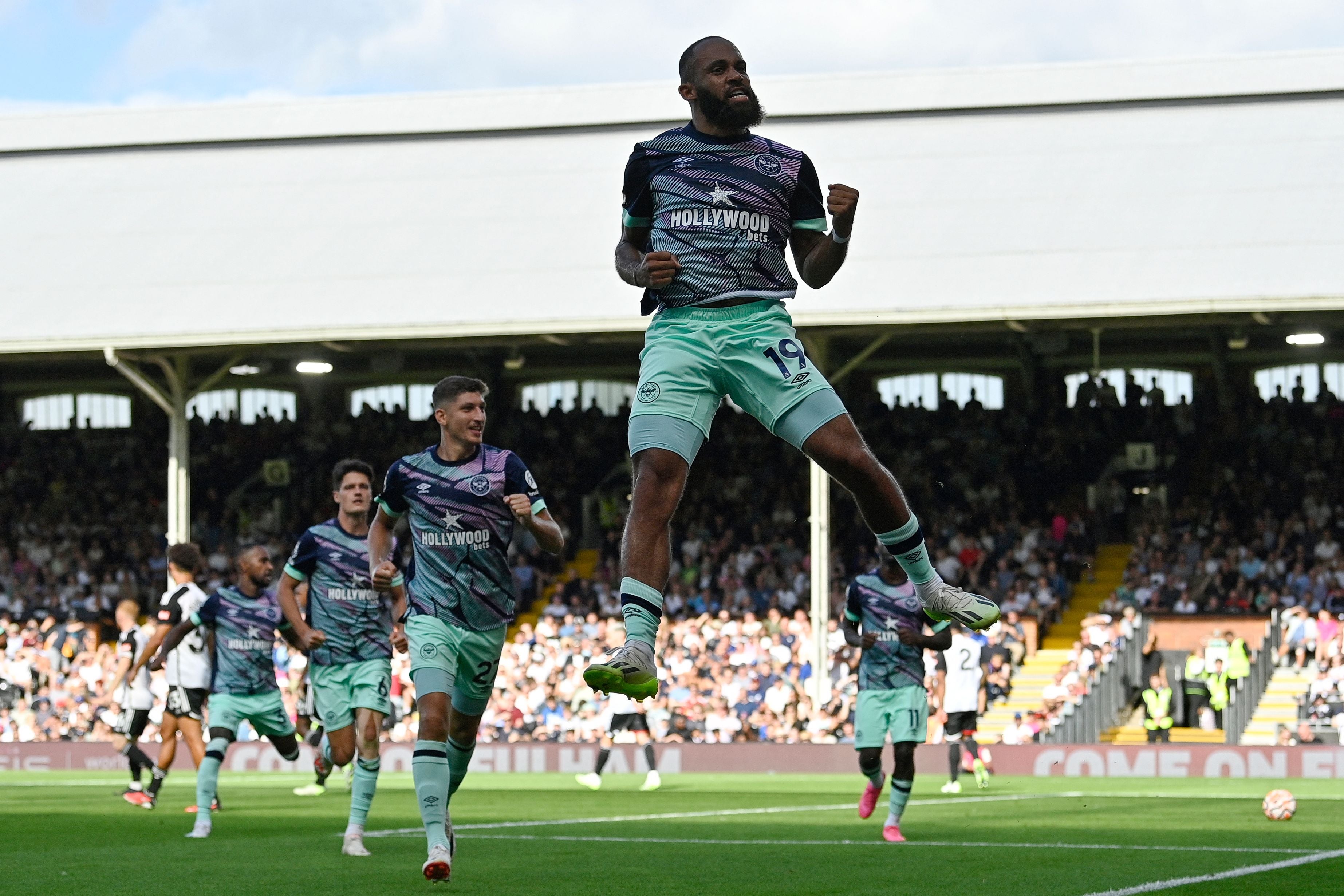 Bryan Mbeumo scored twice against Fulham