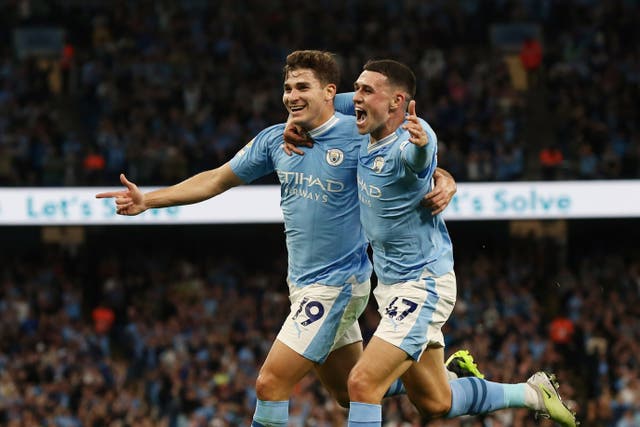 <p>Julian Alvarez and Phil Foden sparkled as Man City overcame Newcastle </p>