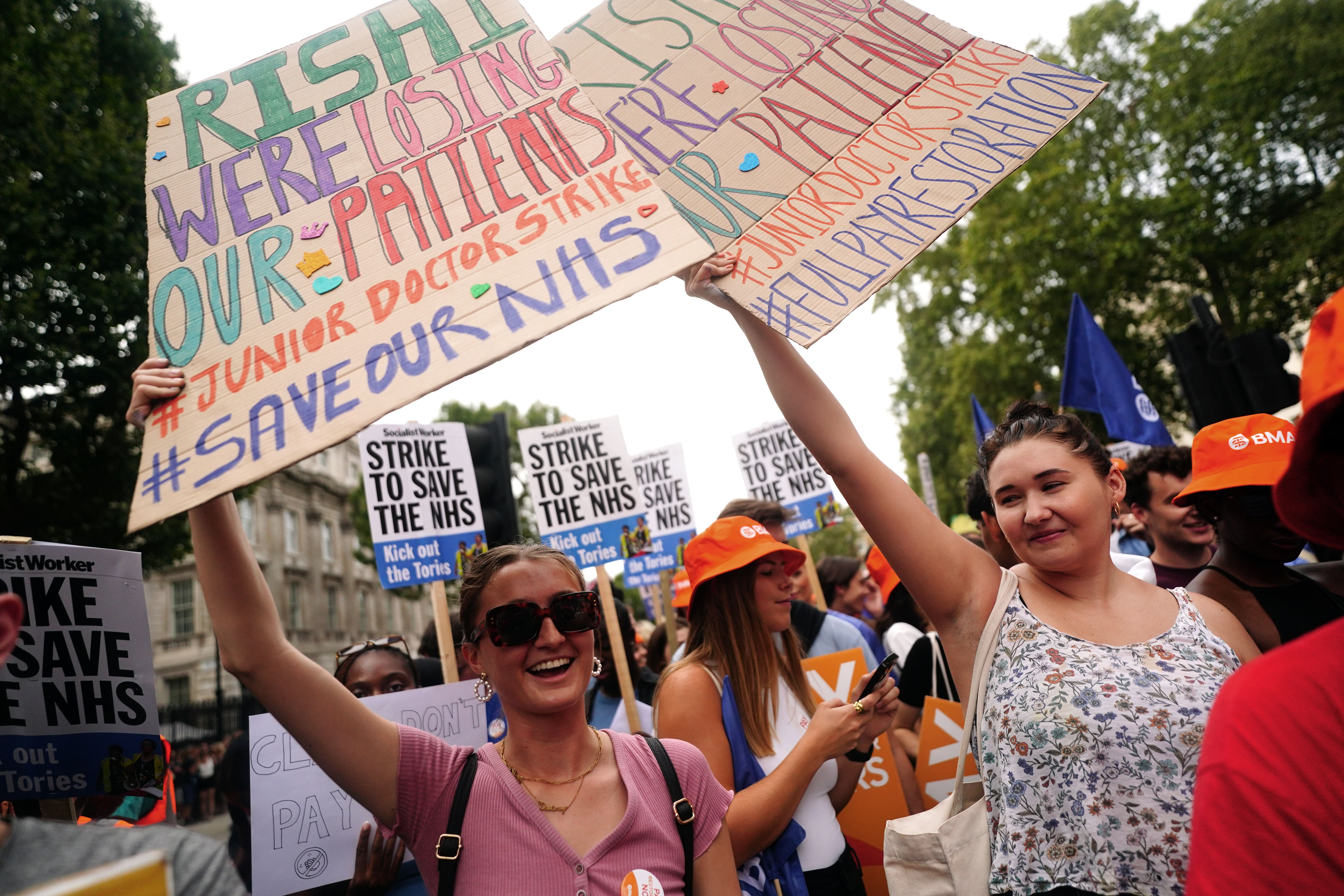 Junior doctors in England have walked out five times this year (Victoria Jones/PA)