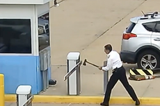 Pilot at ‘breaking point’ attacks car park exit barrier with an axe