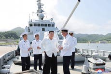 Kim Jong-un oversees strategic cruise missile test fire from navy ship amid US-South Korea drill
