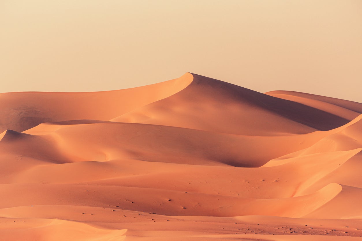 There is a smaller area of desert and mountains between Jeddah and Mecca