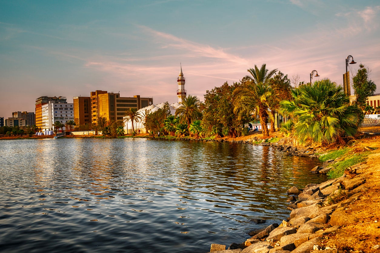 Picture taken at a corniche in the old town of Jeddah in Saudi Arabia