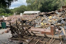 Campaigners mount sit-in protest as contractor works on Crooked House rubble