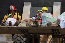 Tropical Storm Hilary – live: Death Valley gets one year’s rain in a day as new flood warnings issued