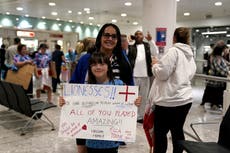 Fans wait overnight for Lionesses return – but team use private airport exit