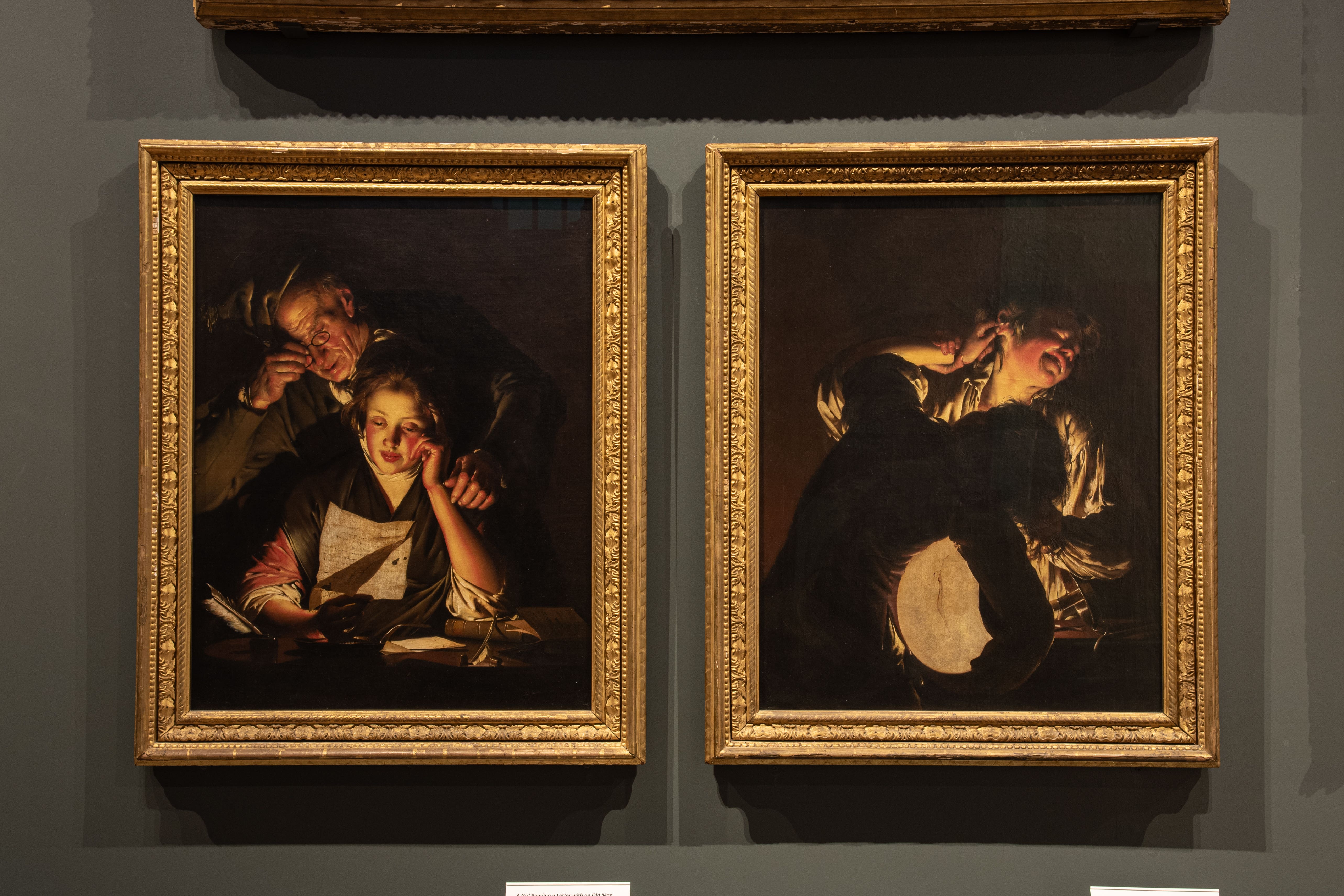 The two paintings by Joseph Wright are on long-term loan to Derby Museums from a private owner (OliverTaylor/Derby Museums/PA)