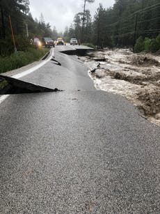 Homes and roads destroyed as Storm Hilary causes worst damage in 15 years’ says Nevada fire chief