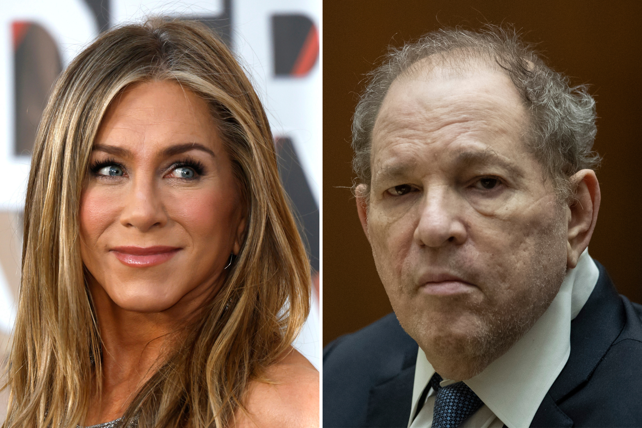 Jennifer Aniston and Harvey Weinstein