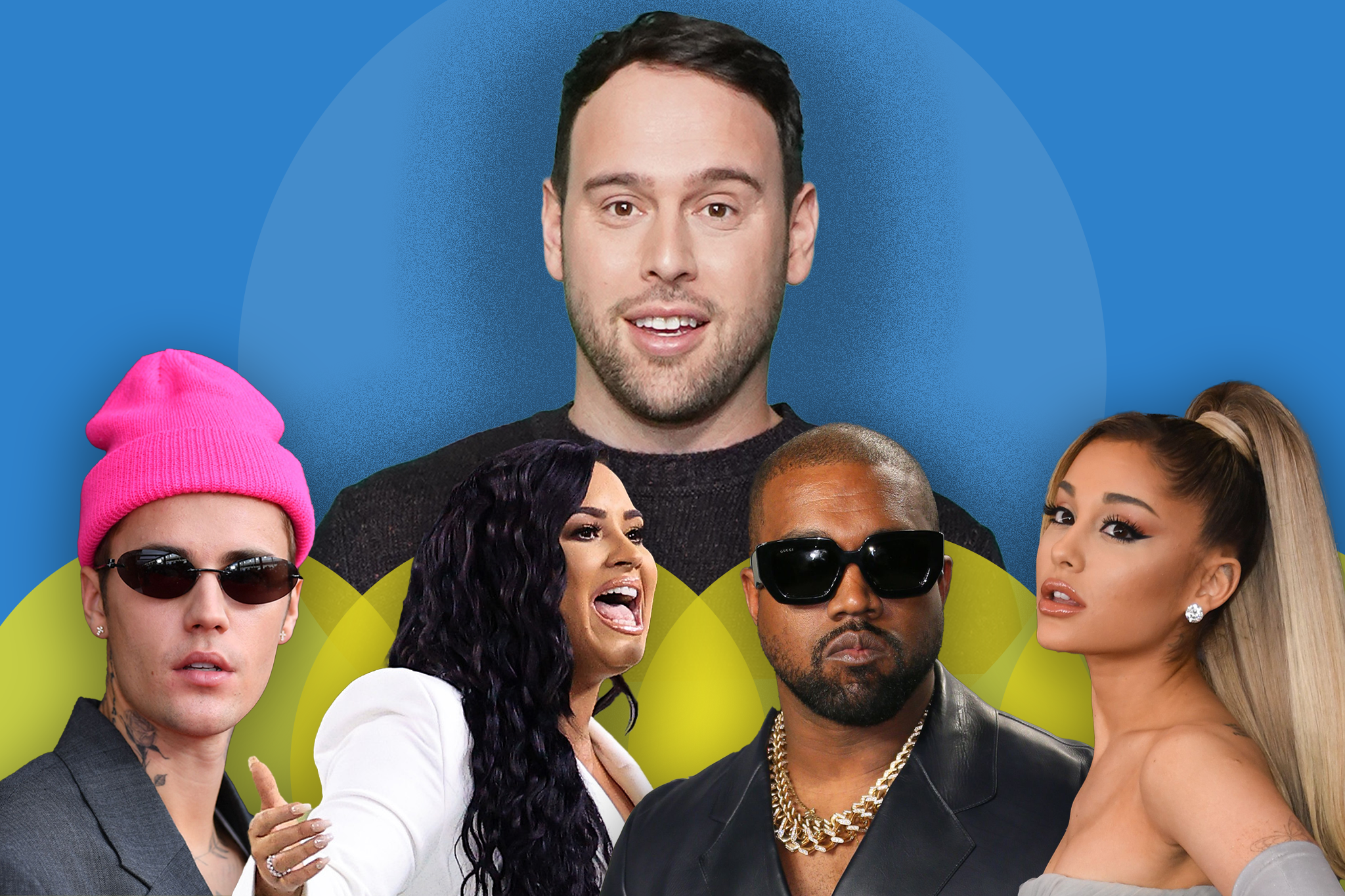 Scooter Braun clients have included Justin Bieber, Ariana Grande, Kanye West, Demi Lovato, and J Balvin