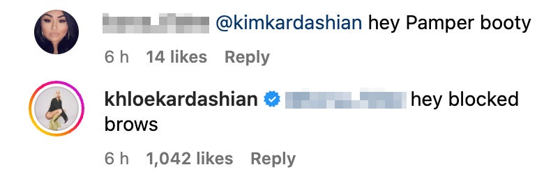 Khloe Kardashian’s exchange with an Instagram user