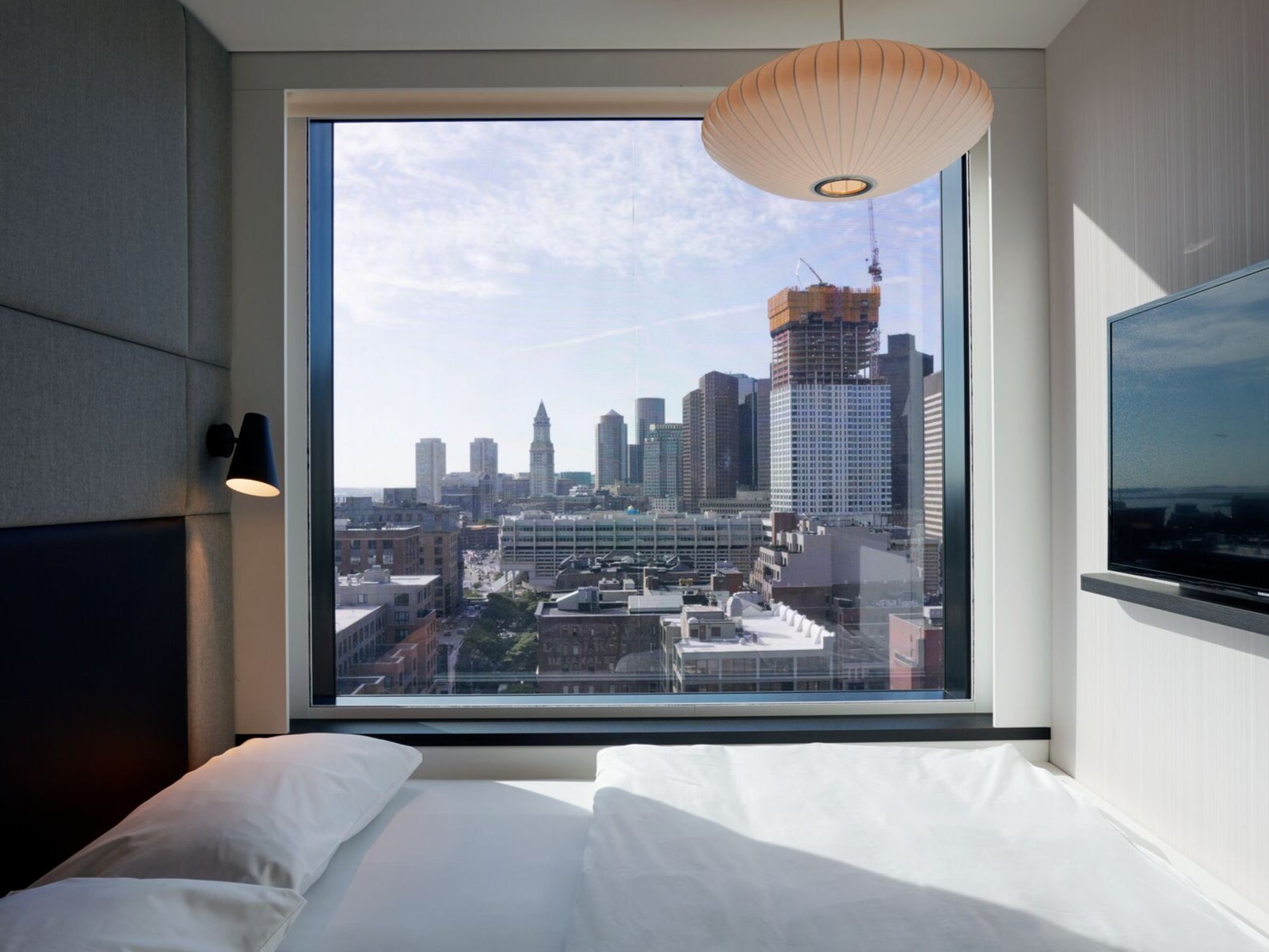 Boston’s CitizenM North Station hotel has huge windows for making the most of the view