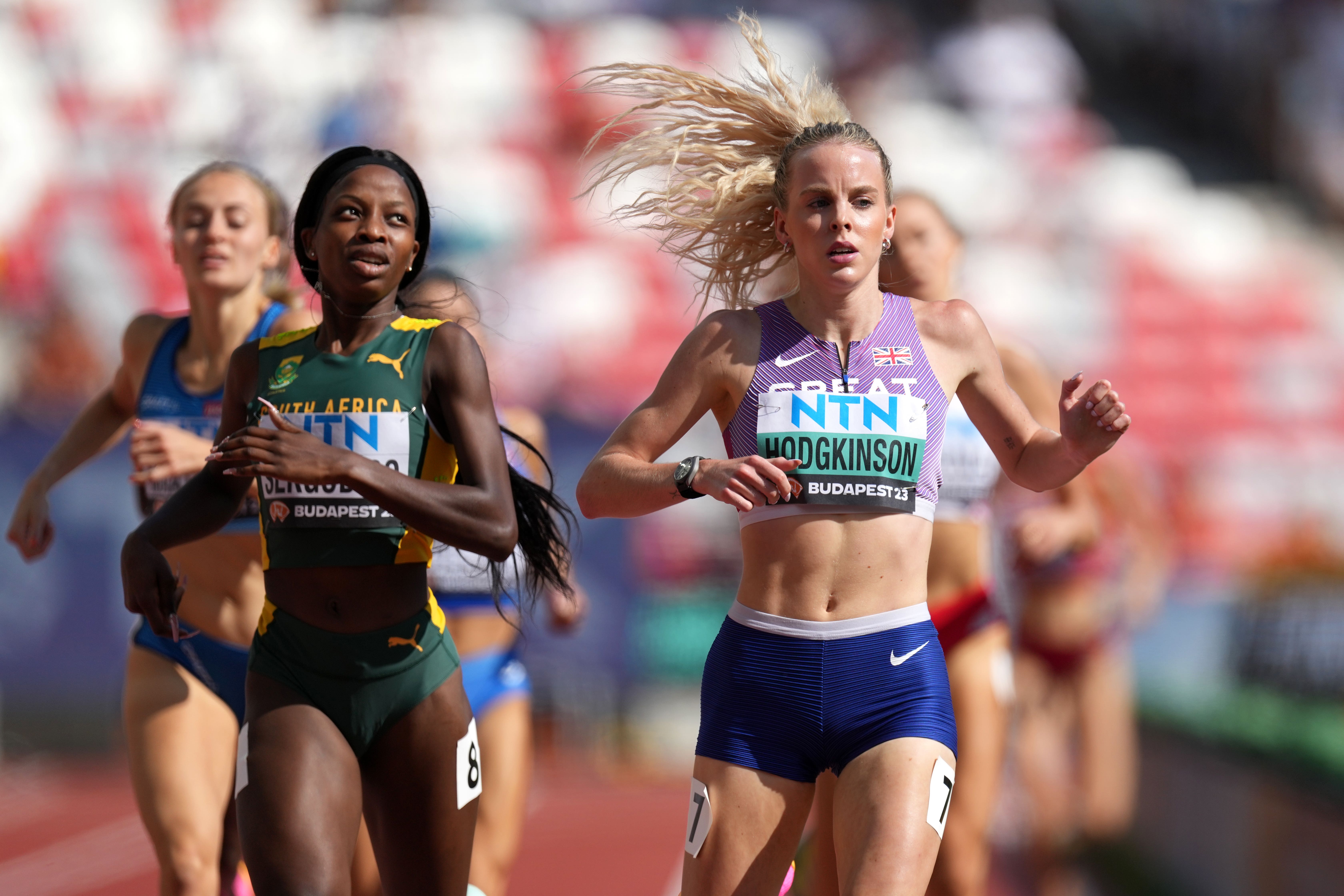 Great Britain’s Keely Hodgkinson won her 800m heat on Wednesday (Martin Rickett/PA)