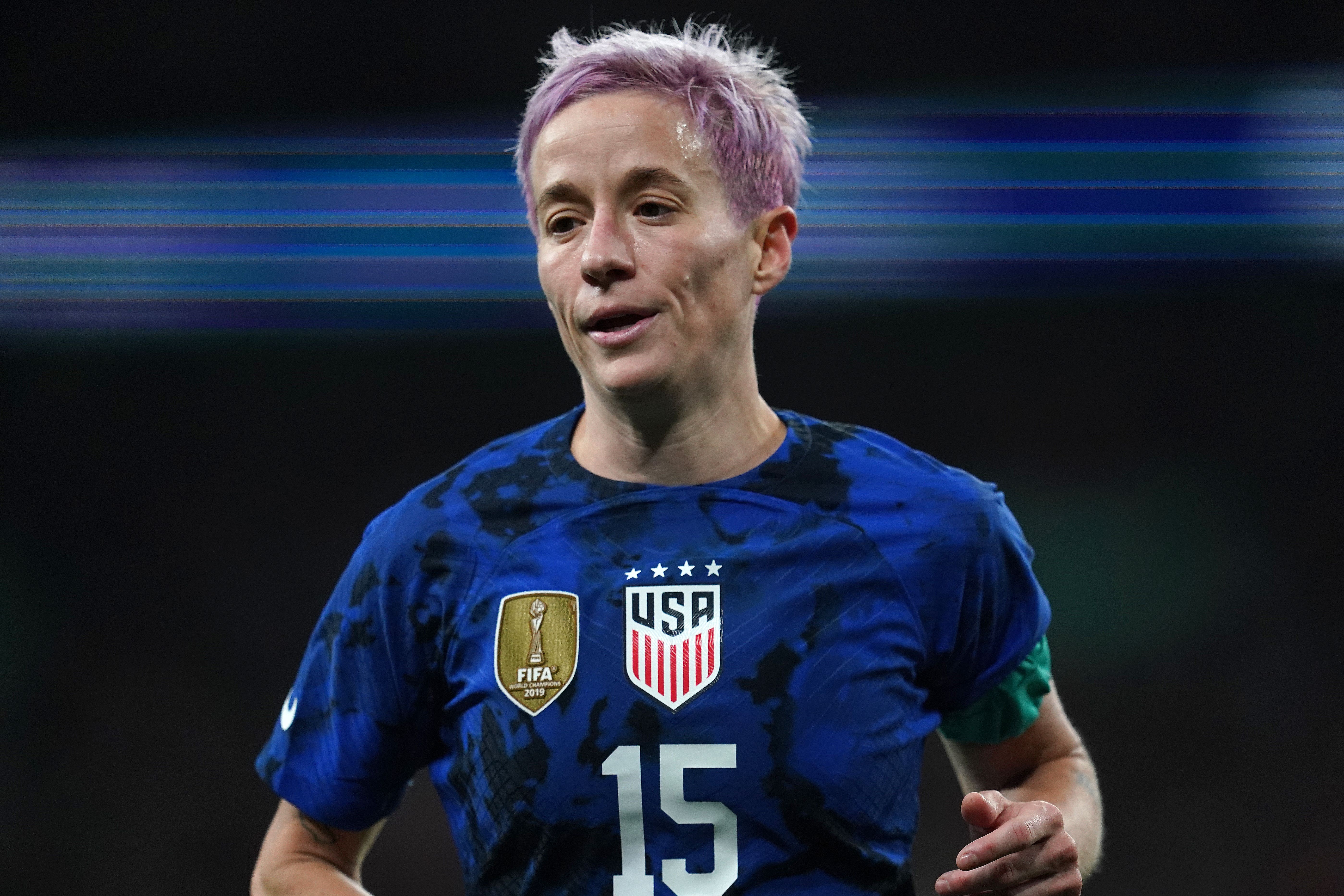 Megan Rapinoe, pictured, has criticised the conduct of Spain’s football federation president Luis Rubiales after Sunday’s World Cup final (Nick Potts/PA)