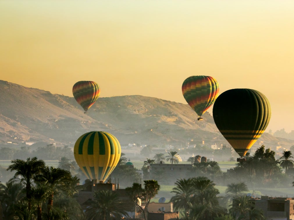 The landmarks of ancient Thebes and the Valley of the Queens are best viewed from above