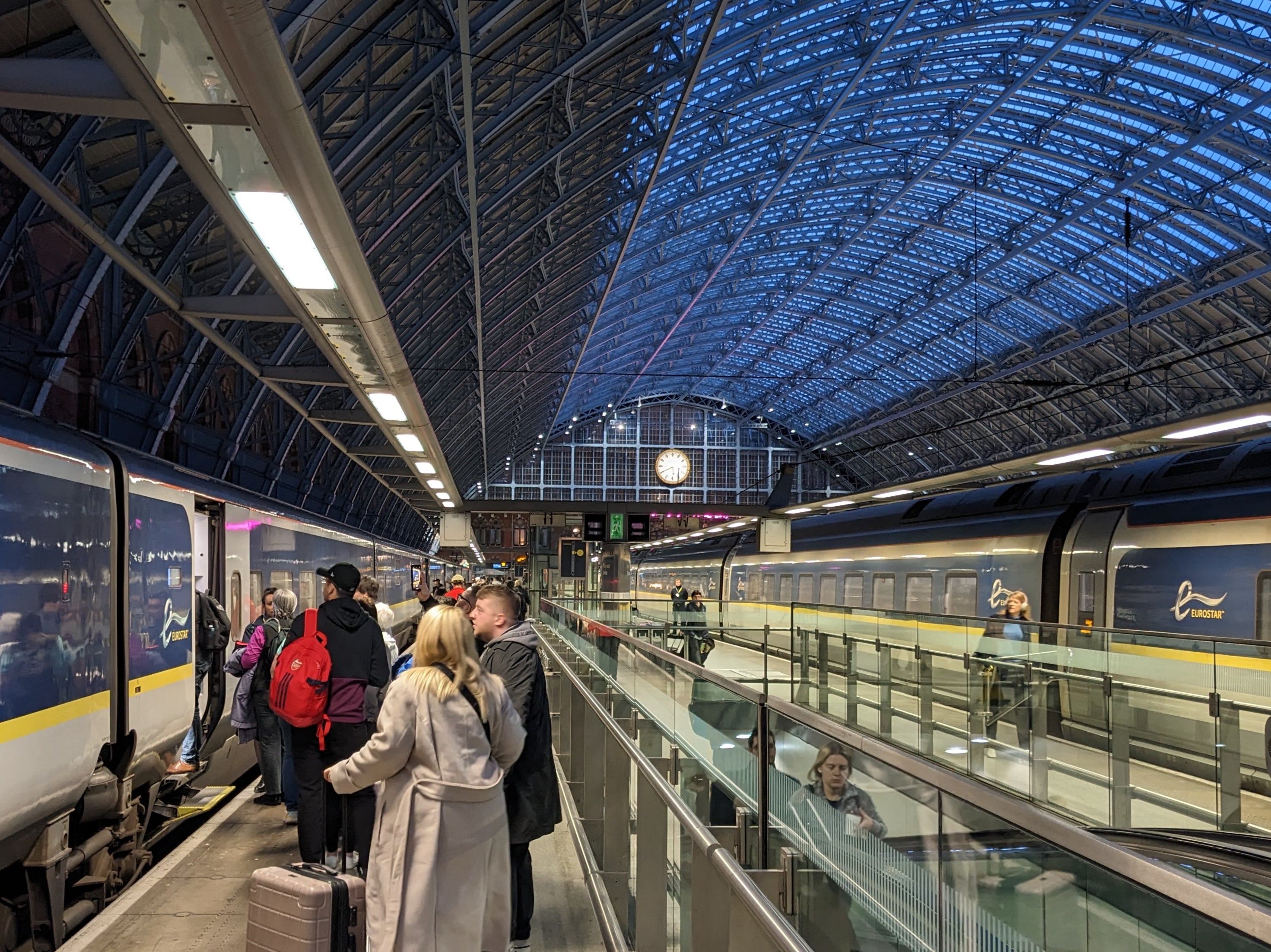 Boarding the Eurostar at St Pancras