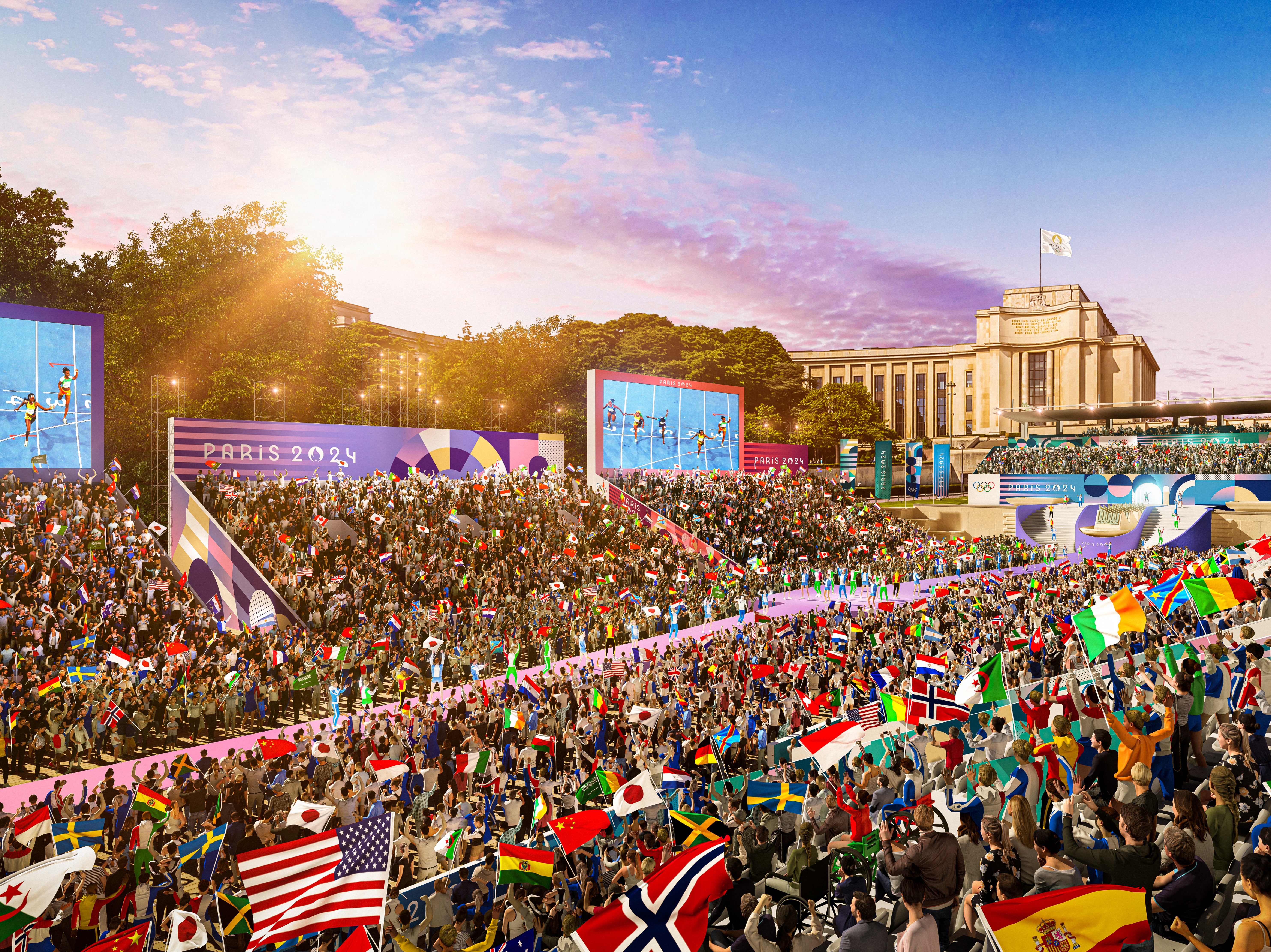 A mock-up of the Champions Park at the Trocadéro