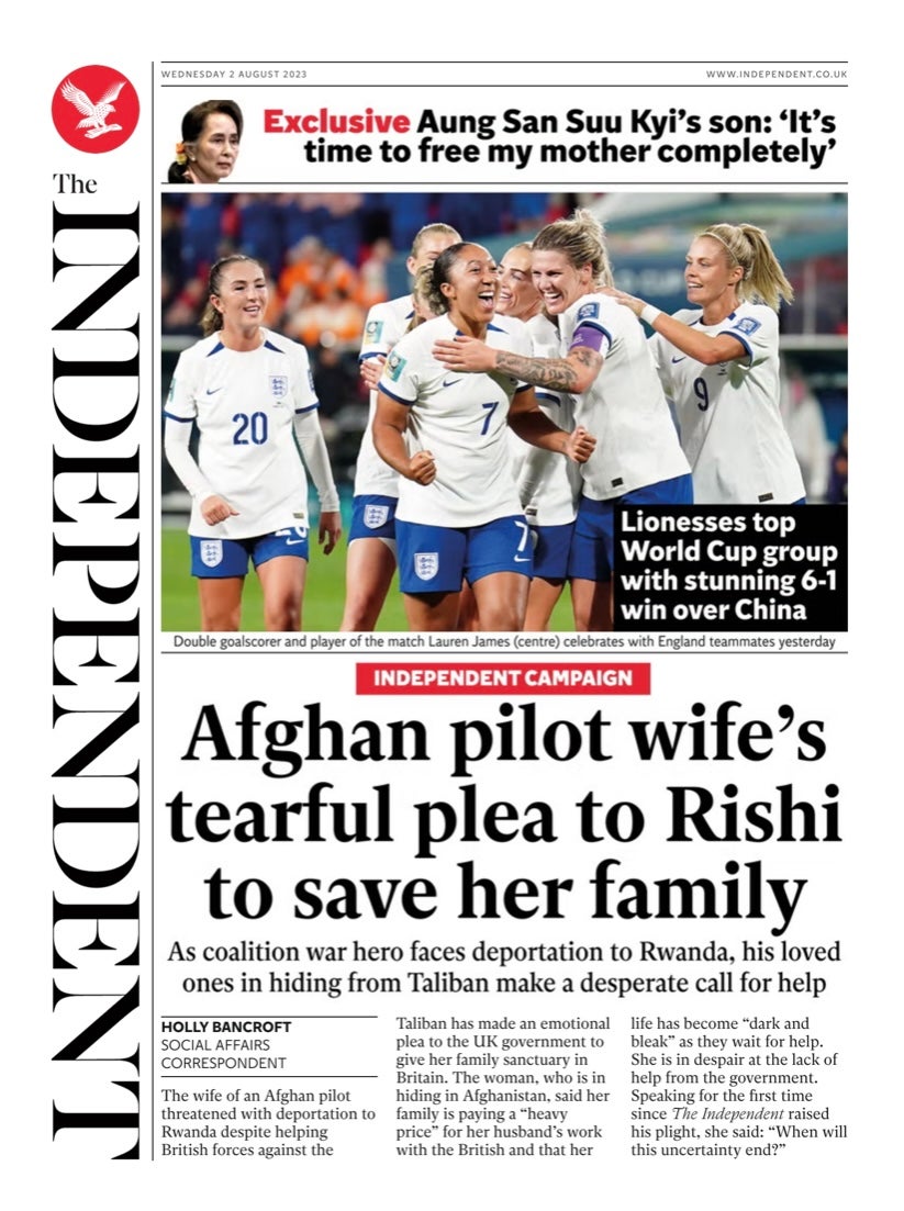 Afghan pilot wife’s tearful plea to Rishi to save her family