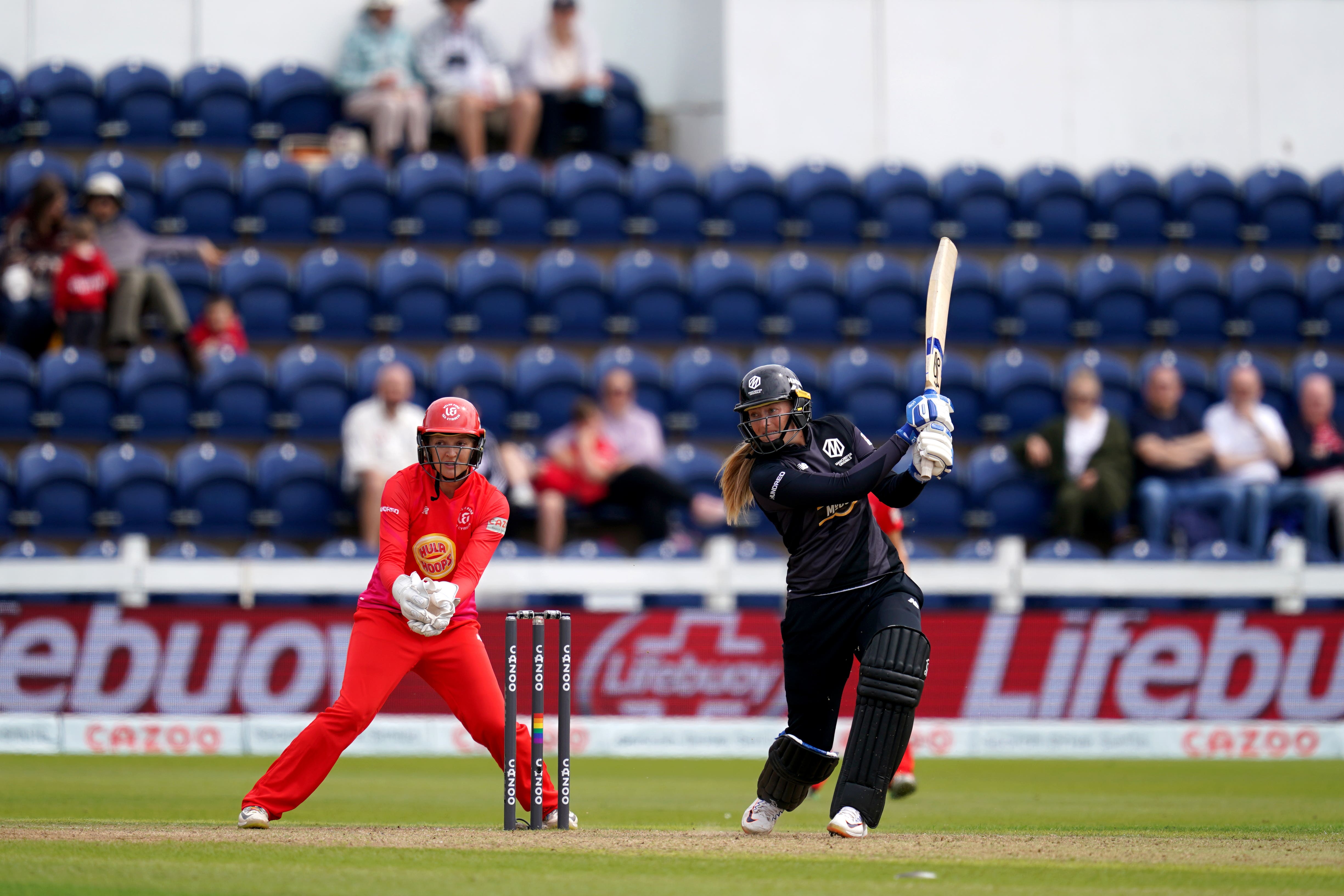 Manchester Originals captain Sophie Ecclestone has been taken to hospital after she suffered a shoulder injury (David Davies/PA)