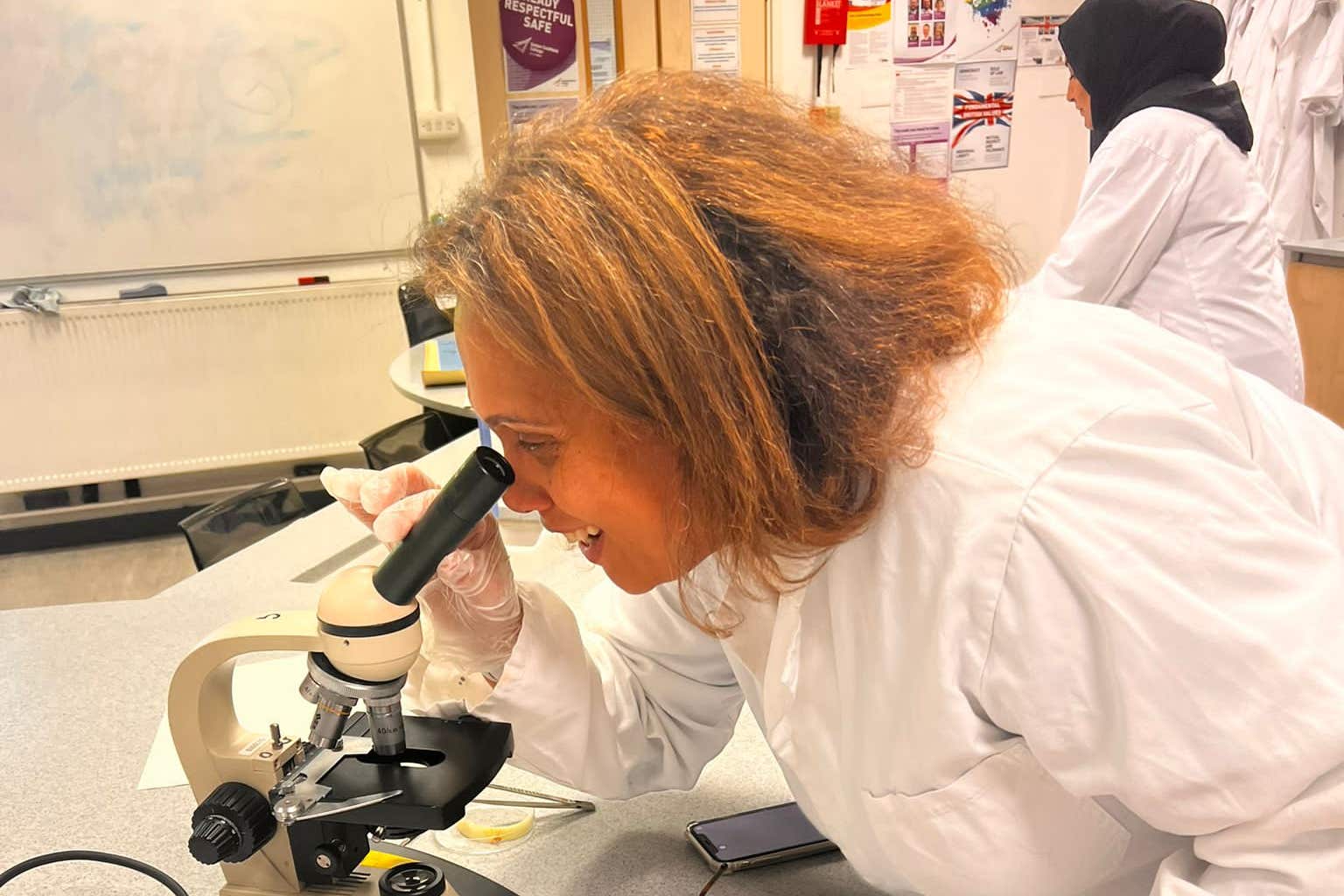 Zoe Lee, 49, is ‘nervously’ waiting for her GCSE biology result (Zoe Lee/PA)